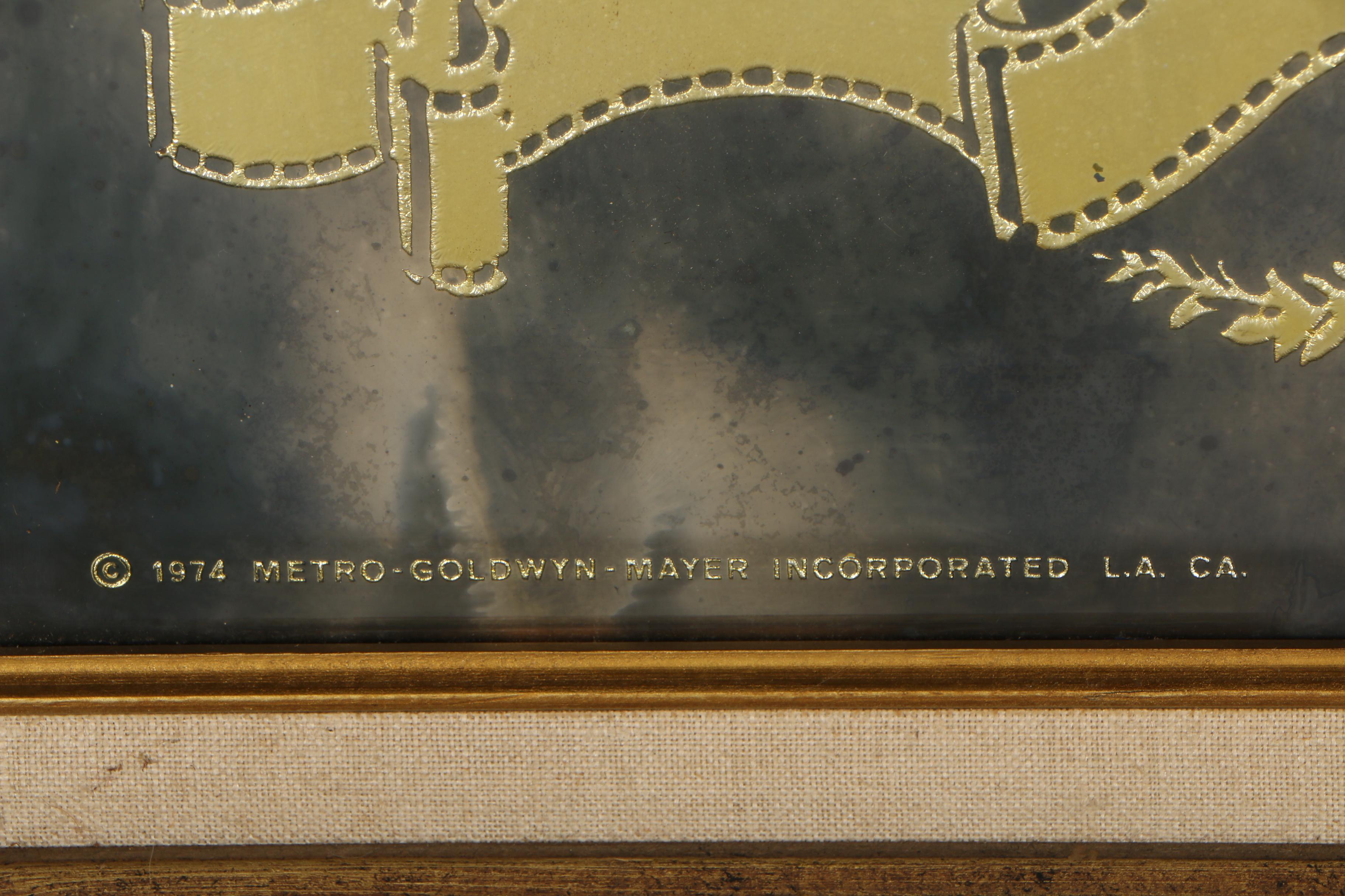 1974 Limited Edition MGM 50th Anniversary Commemorative Mirror