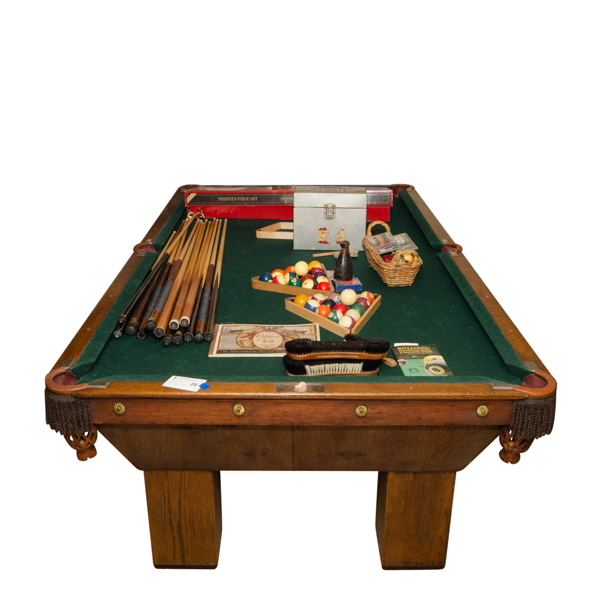Brunswick "The Aviator" Quarter Sawn Oak Billiard Table