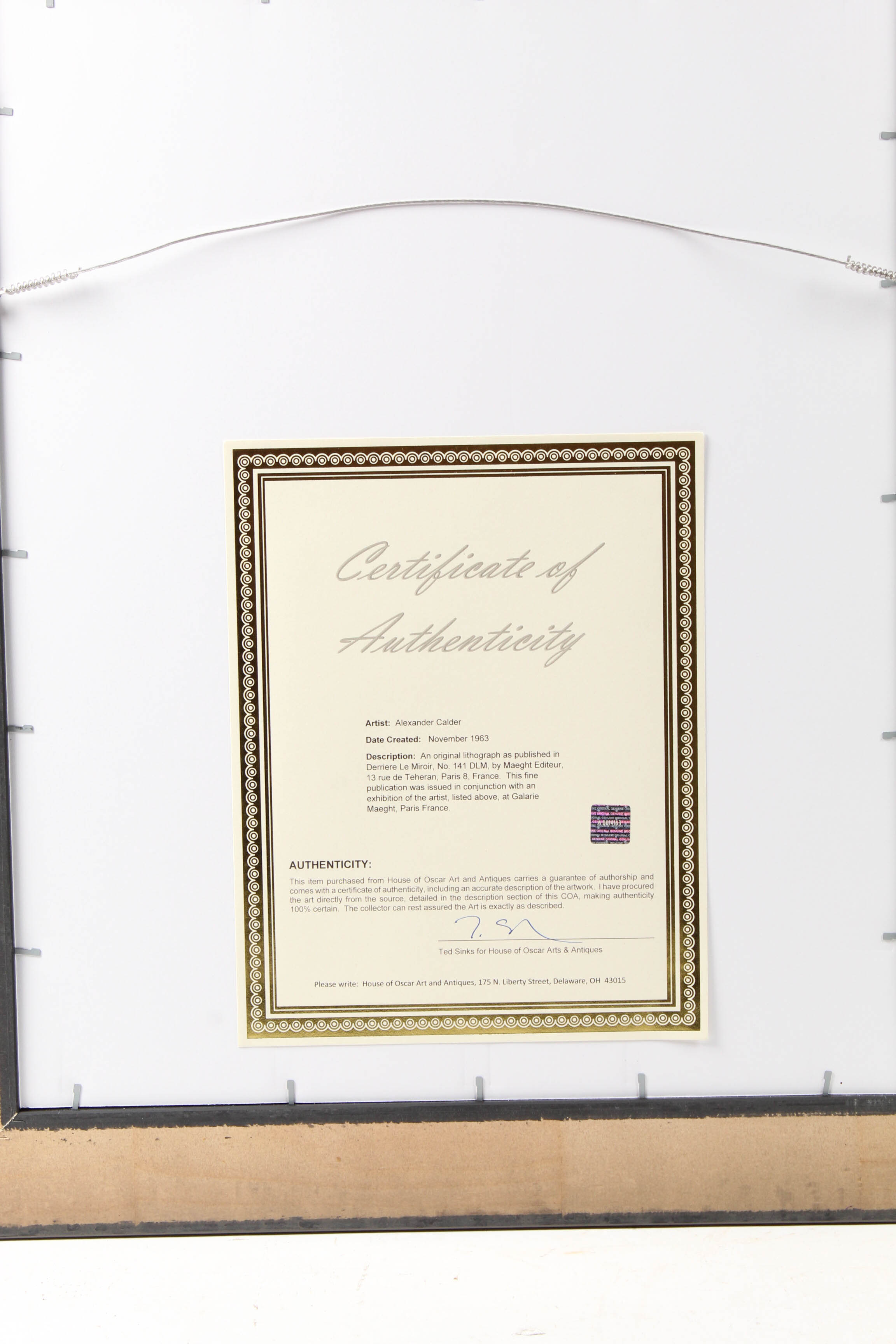 Alexander Calder Color Lithograph for"Derrière le Miroir"