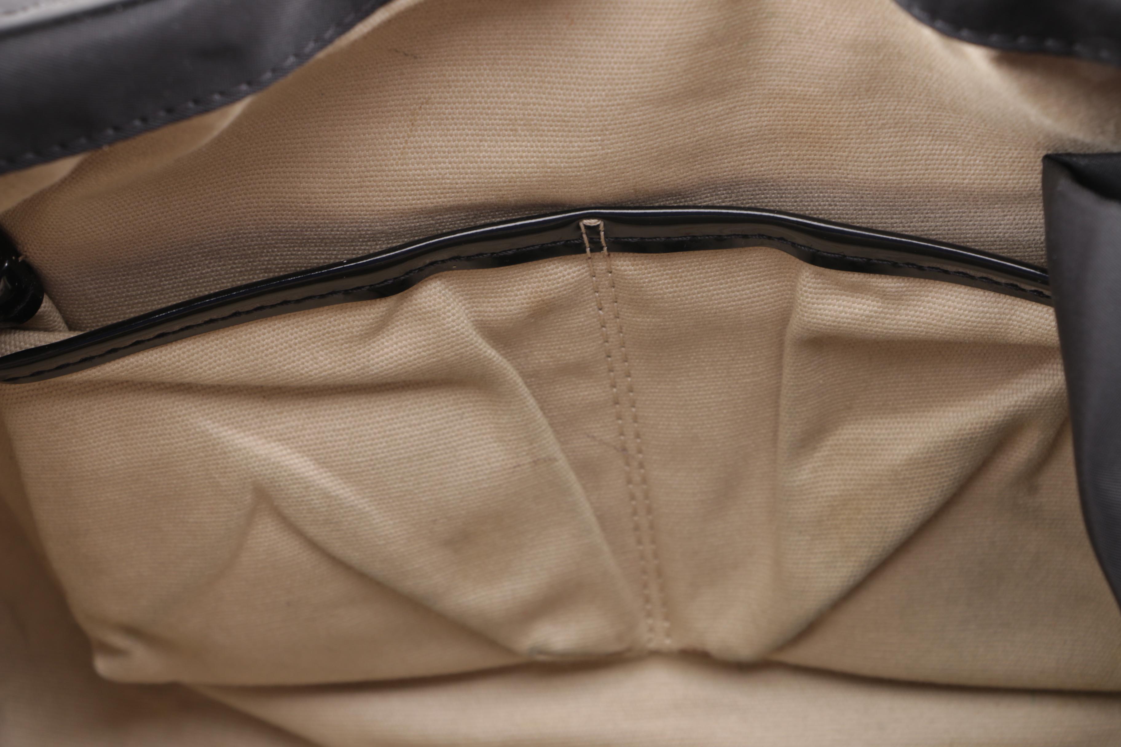 ELLA by Tory Burch Black Nylon and Patent Leather Tote Bag