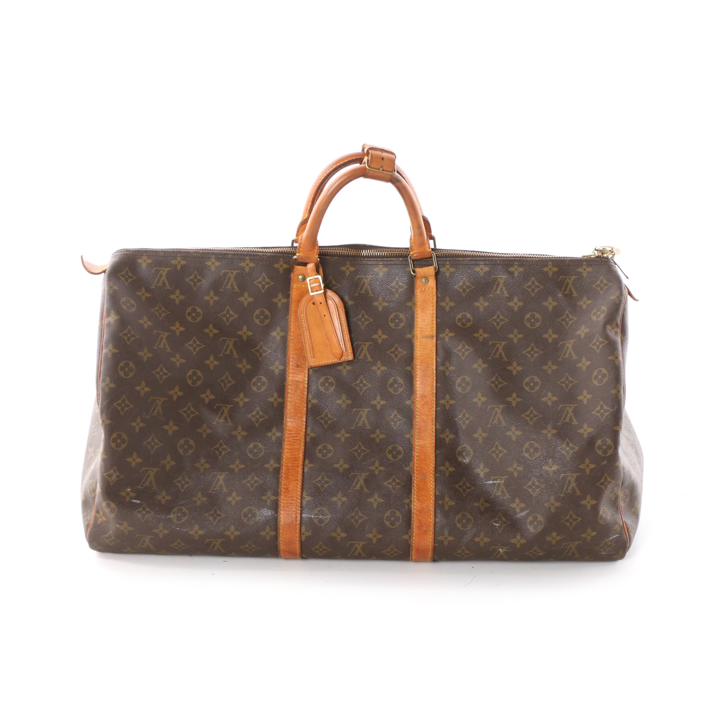 1989 Louis Vuitton Paris Monogram Canvas Keepall Duffel Bag