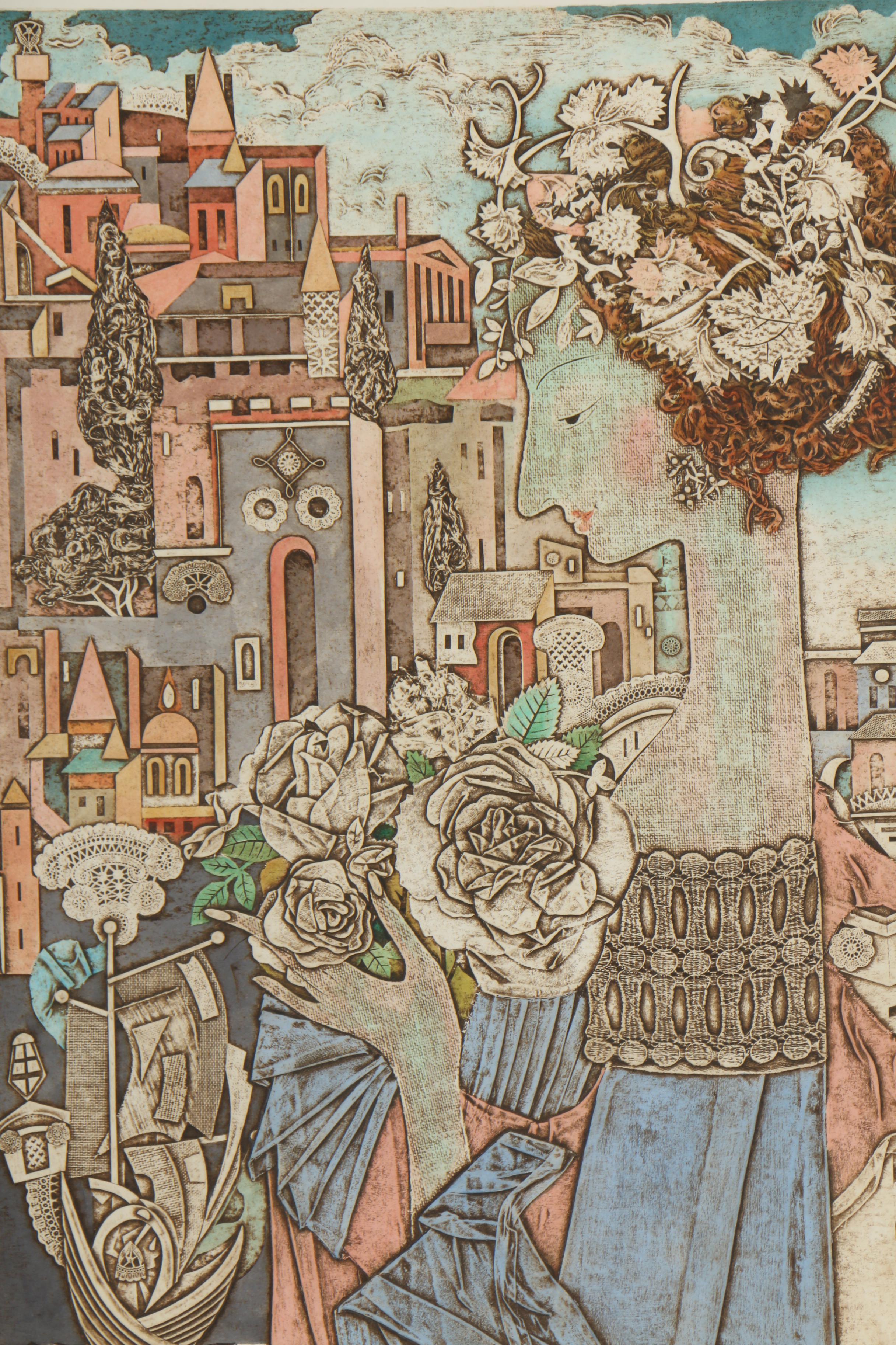 Igor Kononov Collagraph "Renaissance"