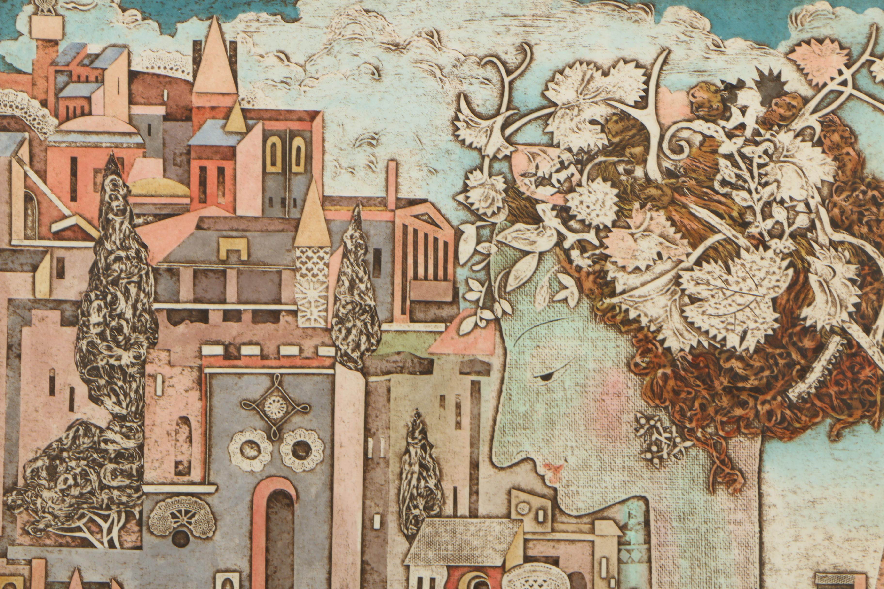 Igor Kononov Collagraph "Renaissance"