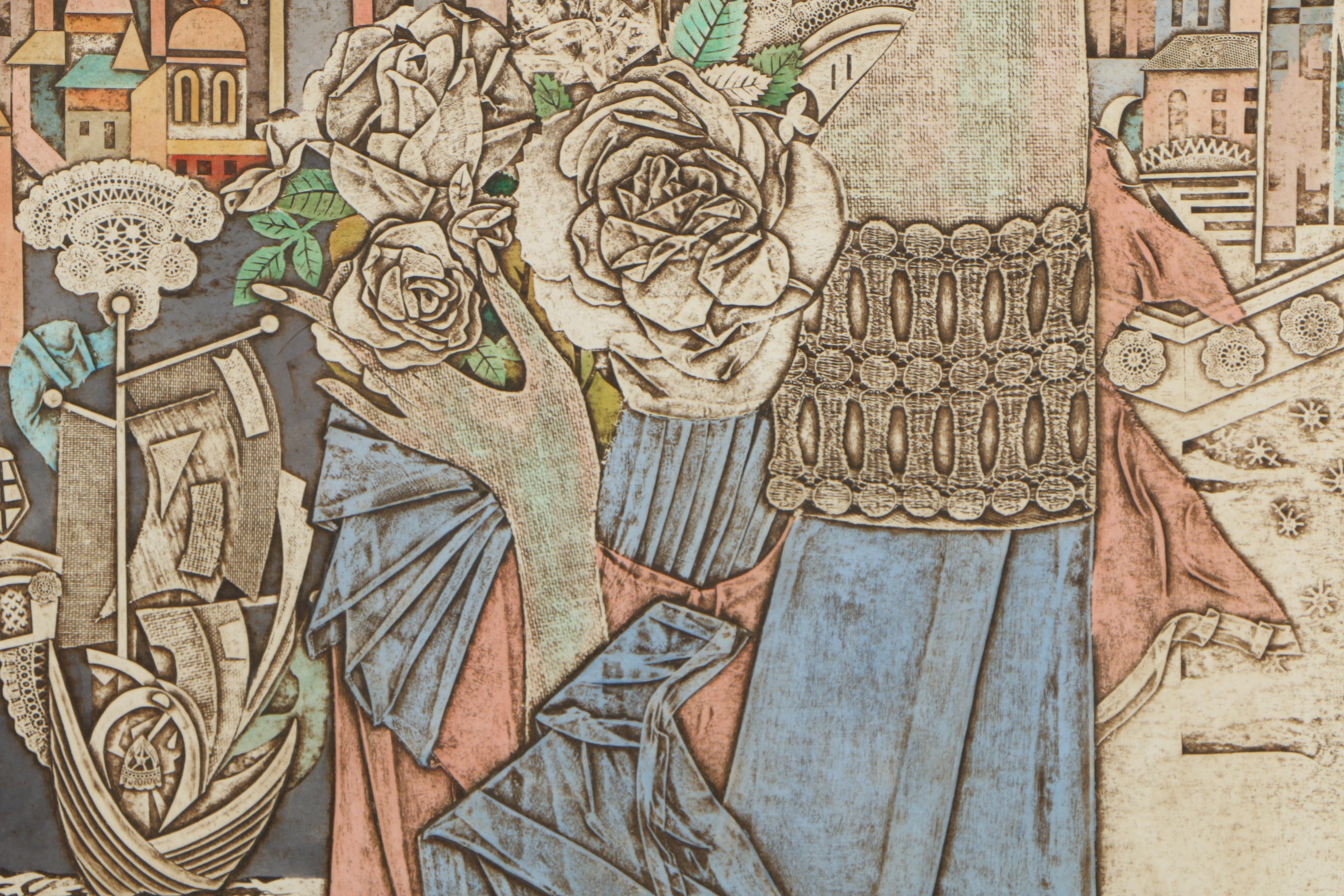 Igor Kononov Collagraph "Renaissance"