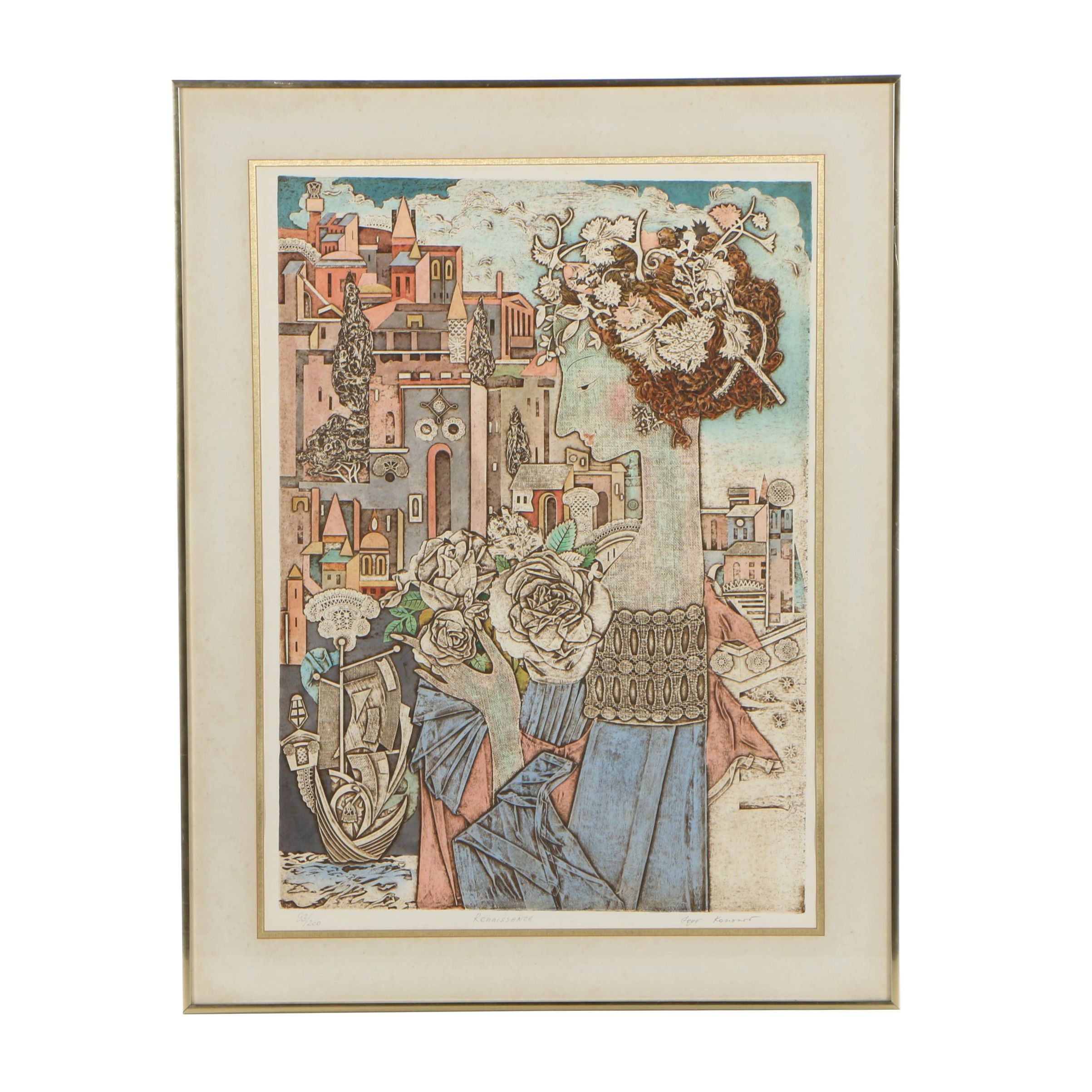 Igor Kononov Collagraph "Renaissance"