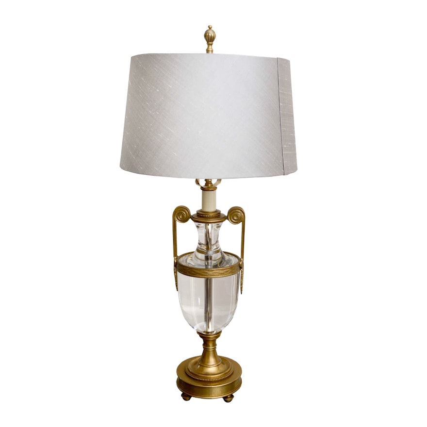 Neoclassical Style Urn Form Glass Table Lamp