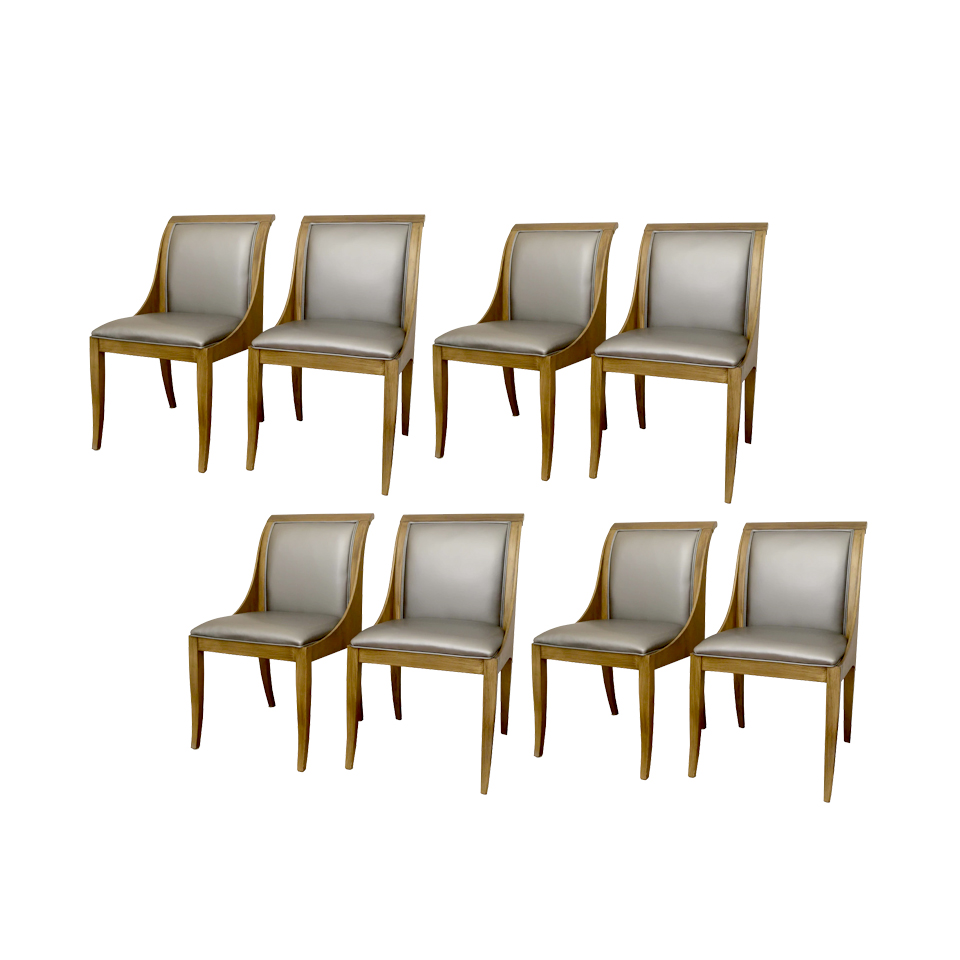 Contemporary Vinyl Upholstered Dining Chairs