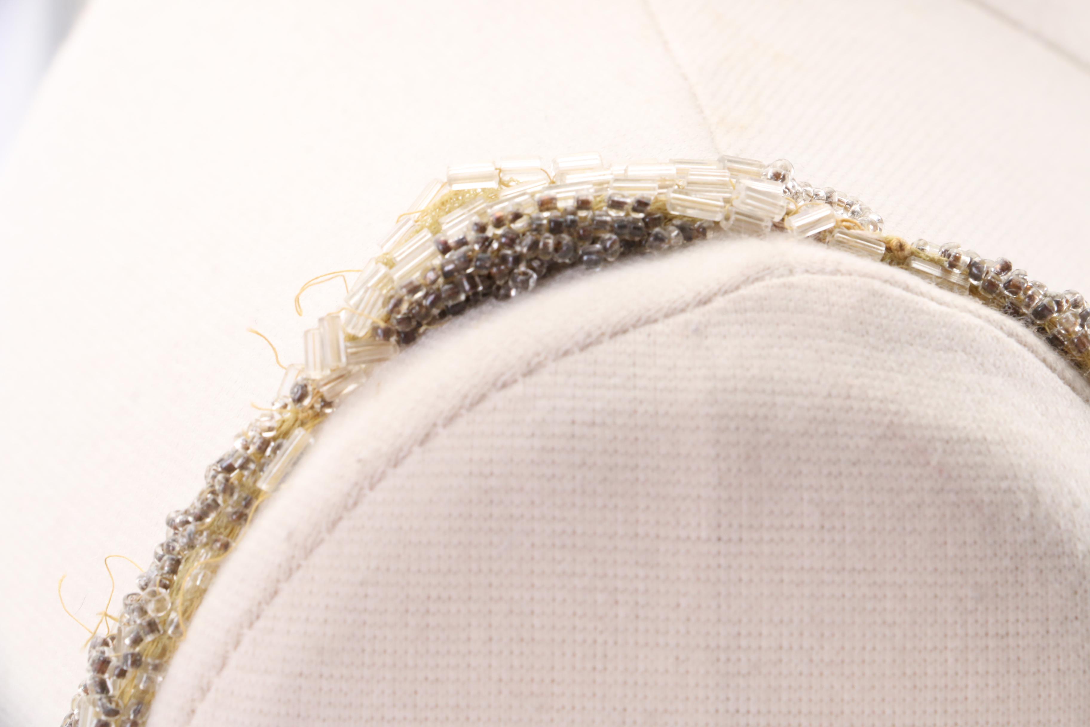 1920s Vintage Sheer Beaded Tabard Over Dress