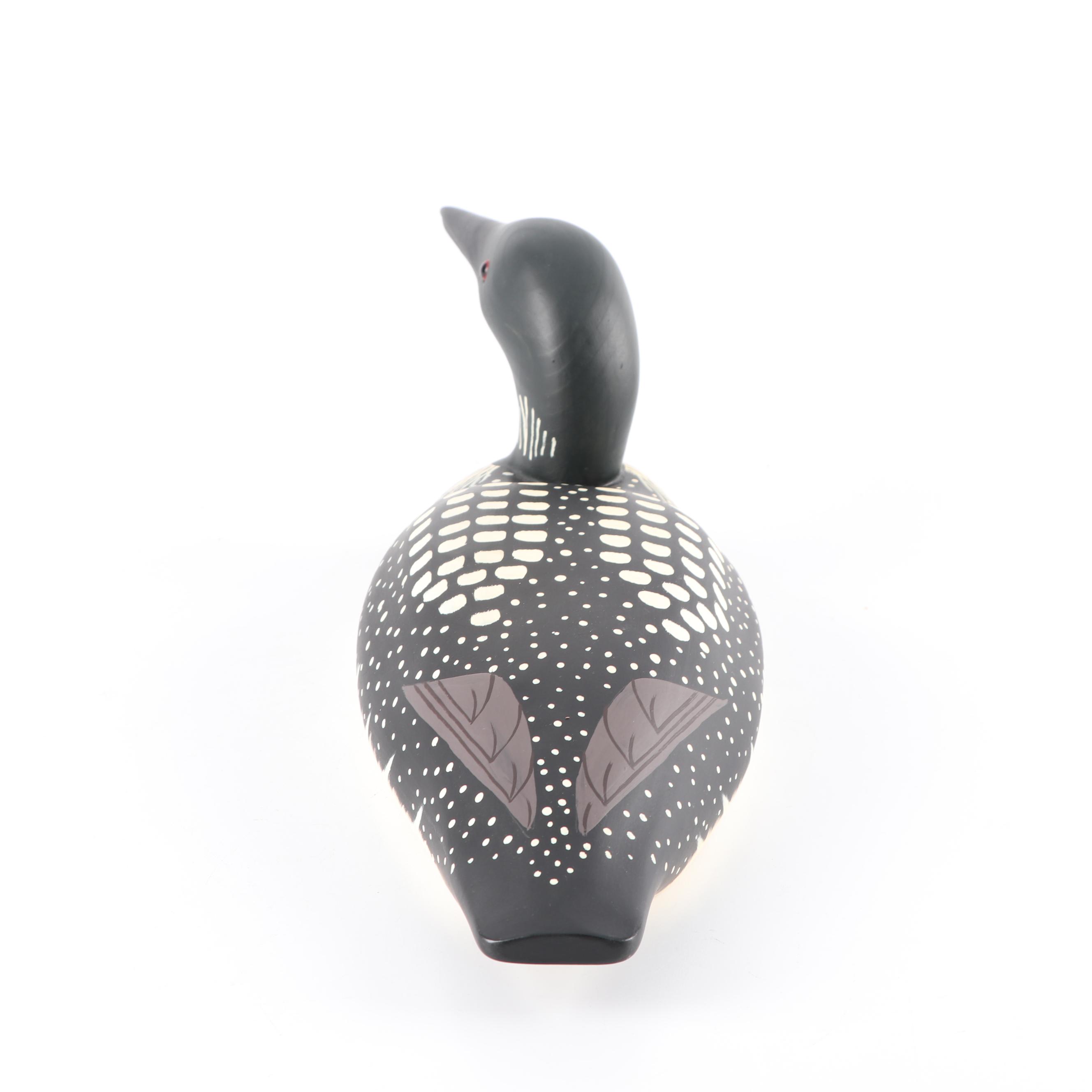 H. Heap III Carved and Hand-Painted Decoy "Common Loon"