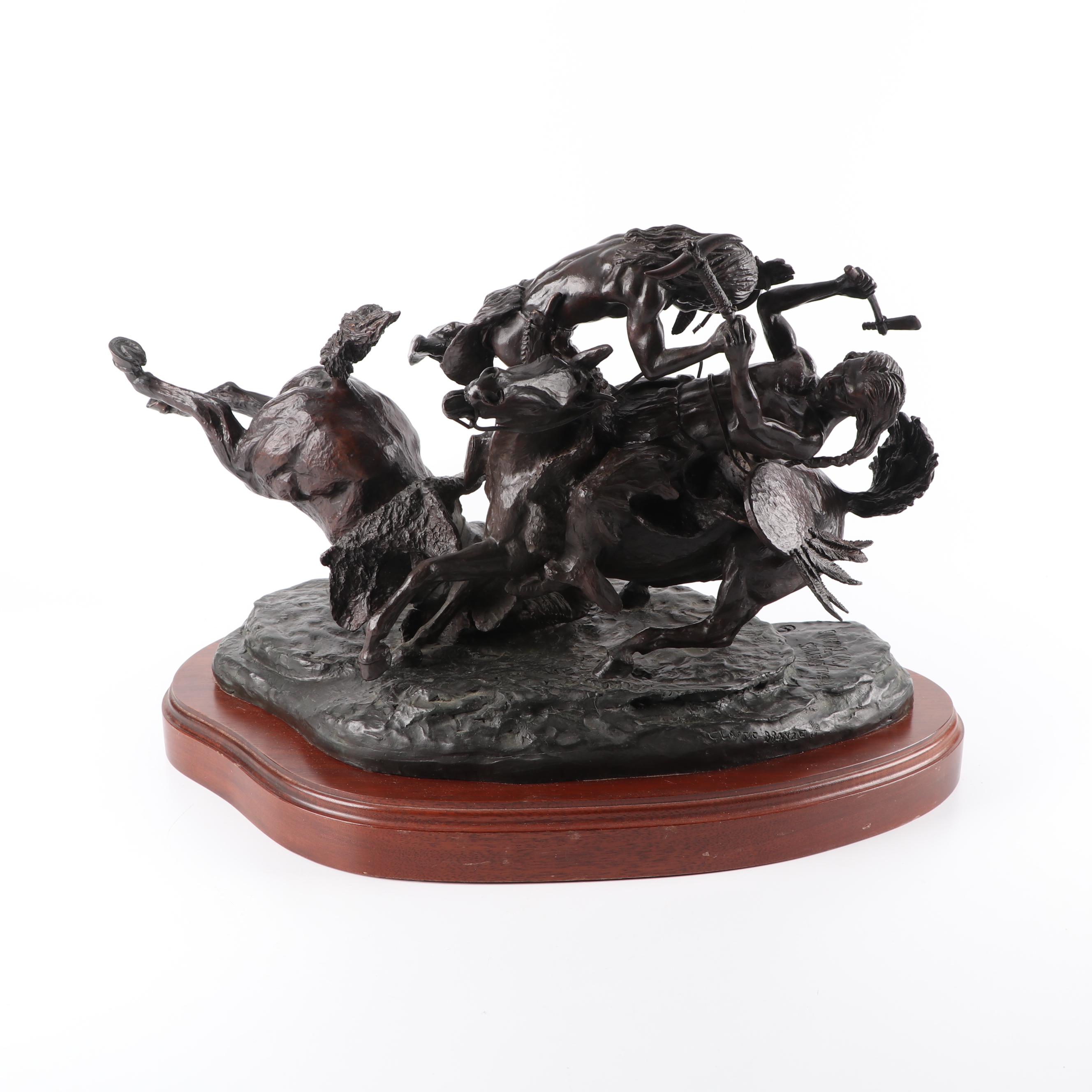 Sid Burns Bronze Sculpture "Tribal Enemies"