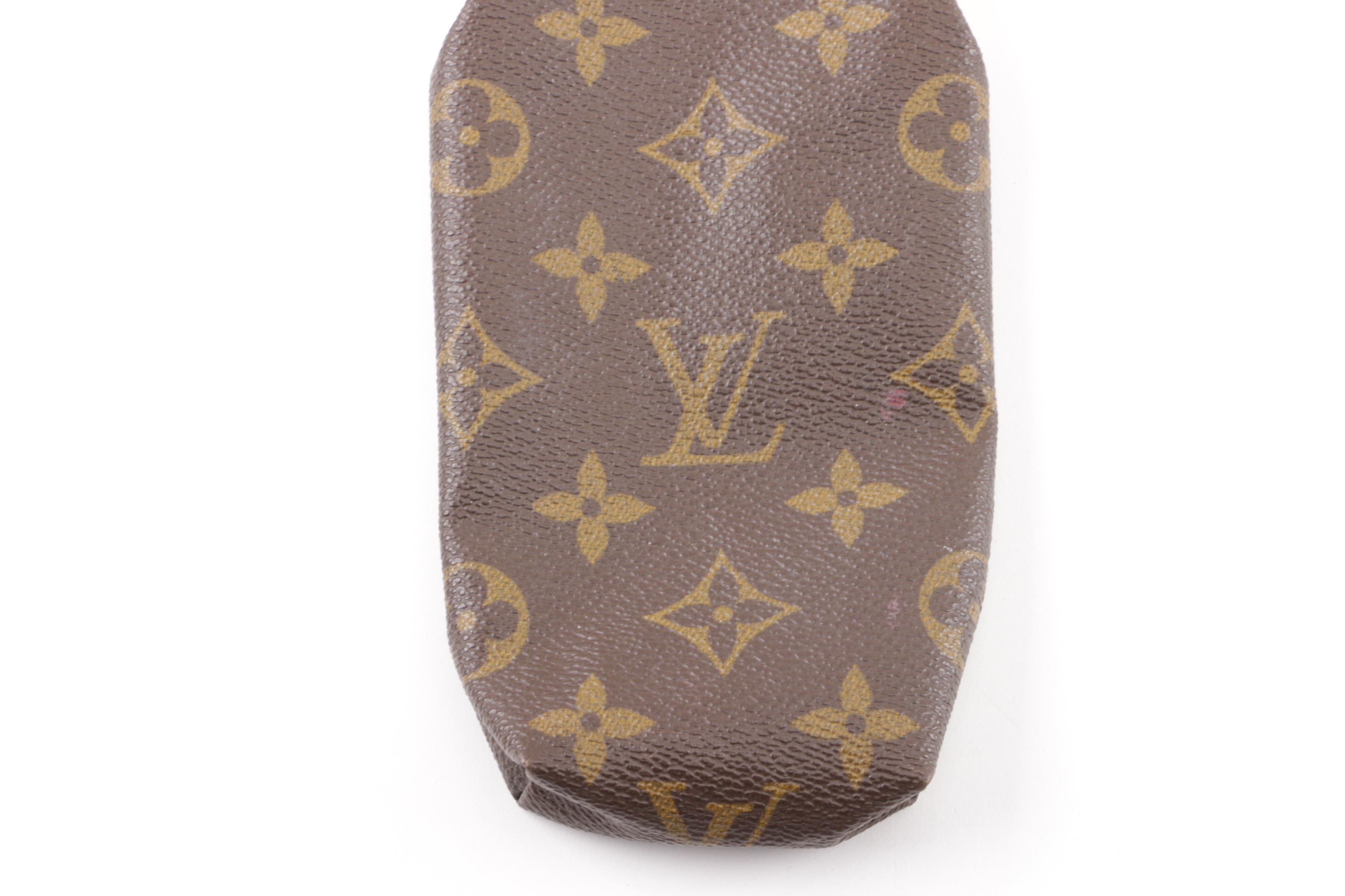 Circa 1980s Vintage Louis Vuitton Monogram Canvas Dual Compartment Eyeglass Case