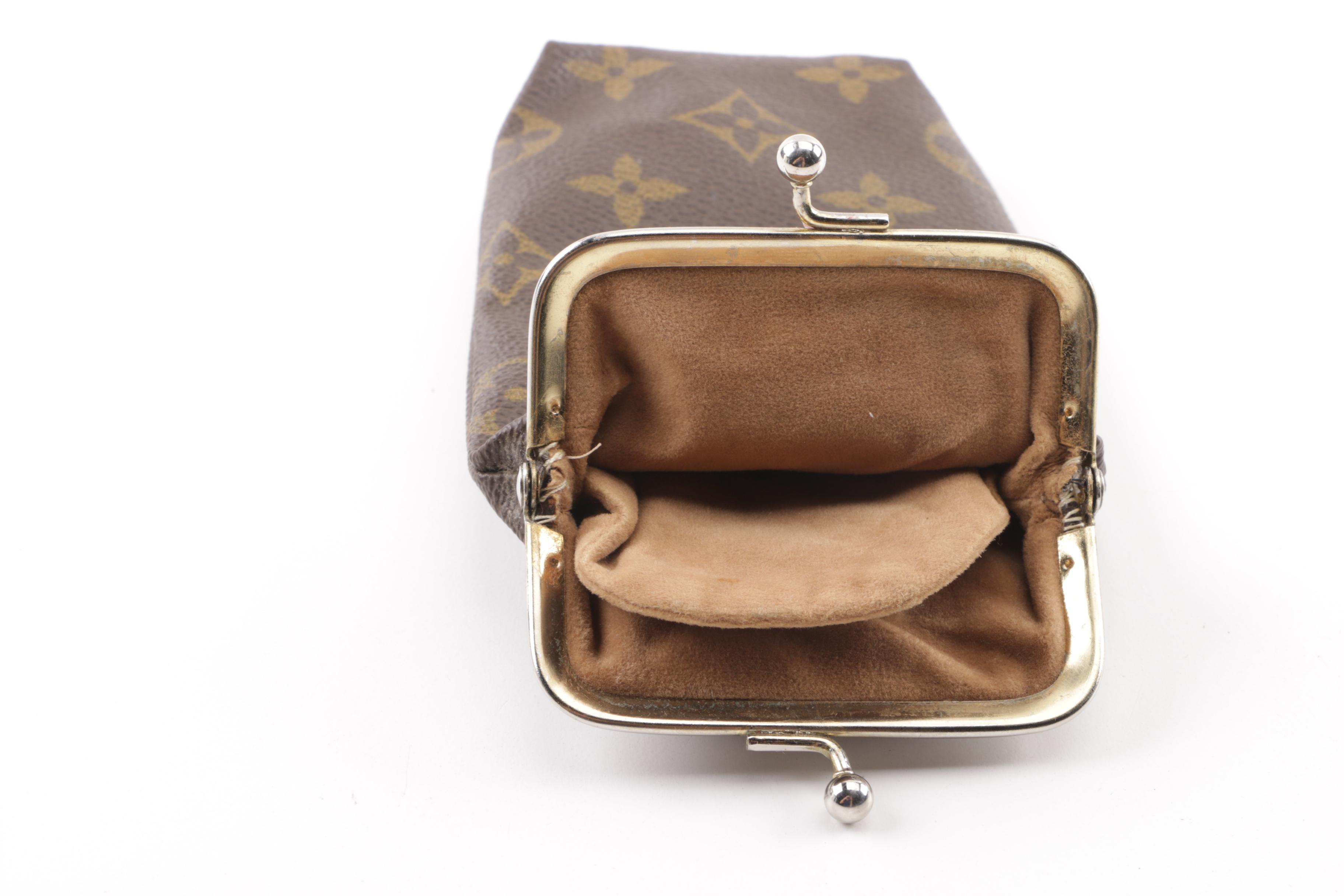 Circa 1980s Vintage Louis Vuitton Monogram Canvas Dual Compartment Eyeglass Case