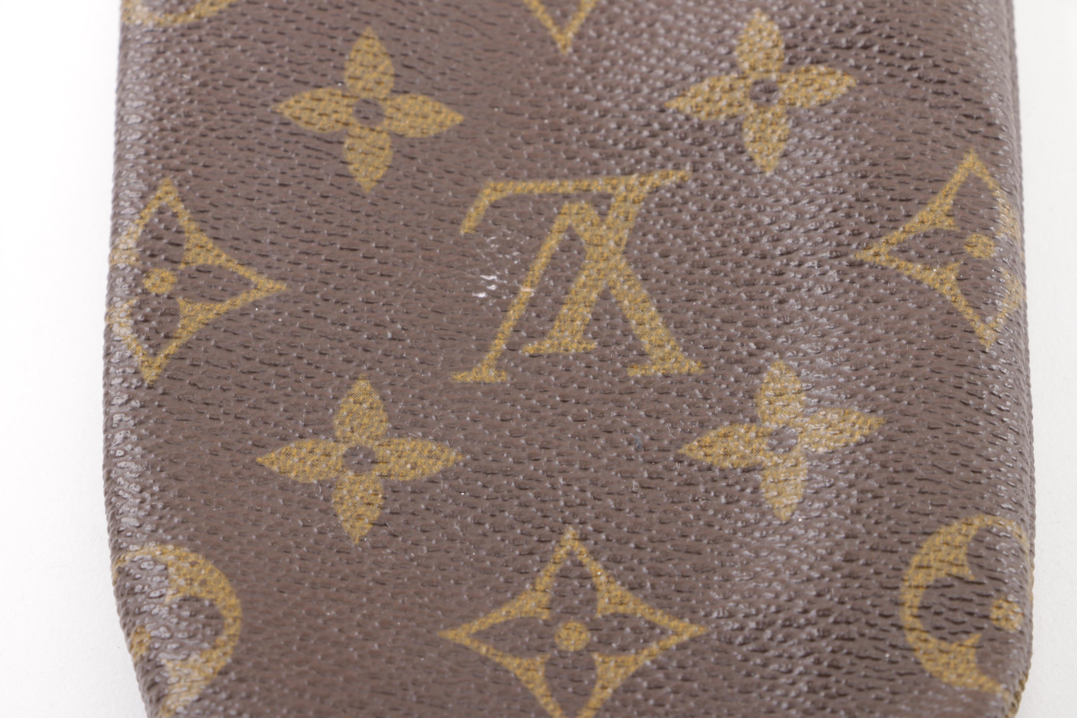 Circa 1980s Vintage Louis Vuitton Monogram Canvas Dual Compartment Eyeglass Case