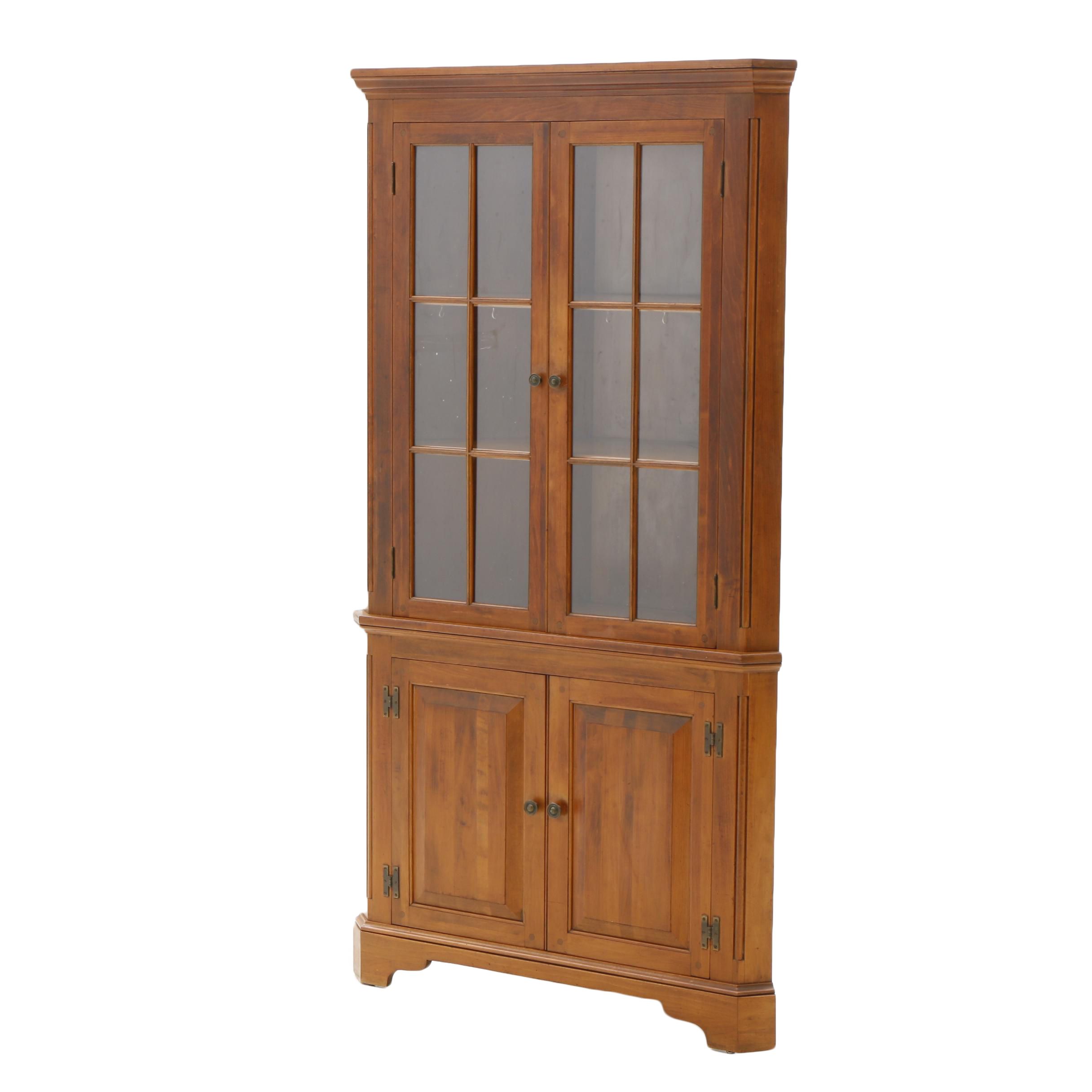Vintage Willett Maple Corner Cupboard