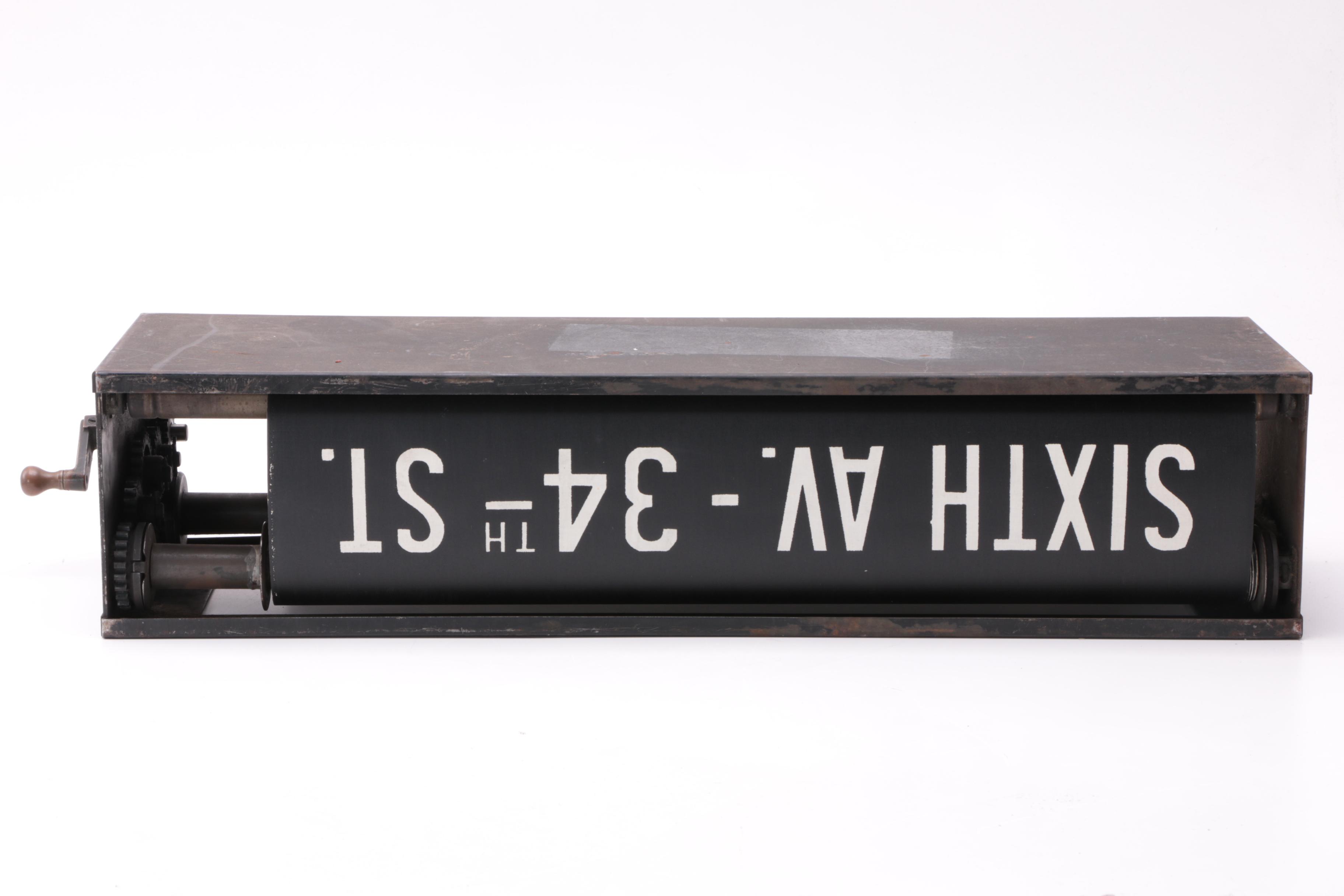 Vintage New York City Subway Revolving Sign