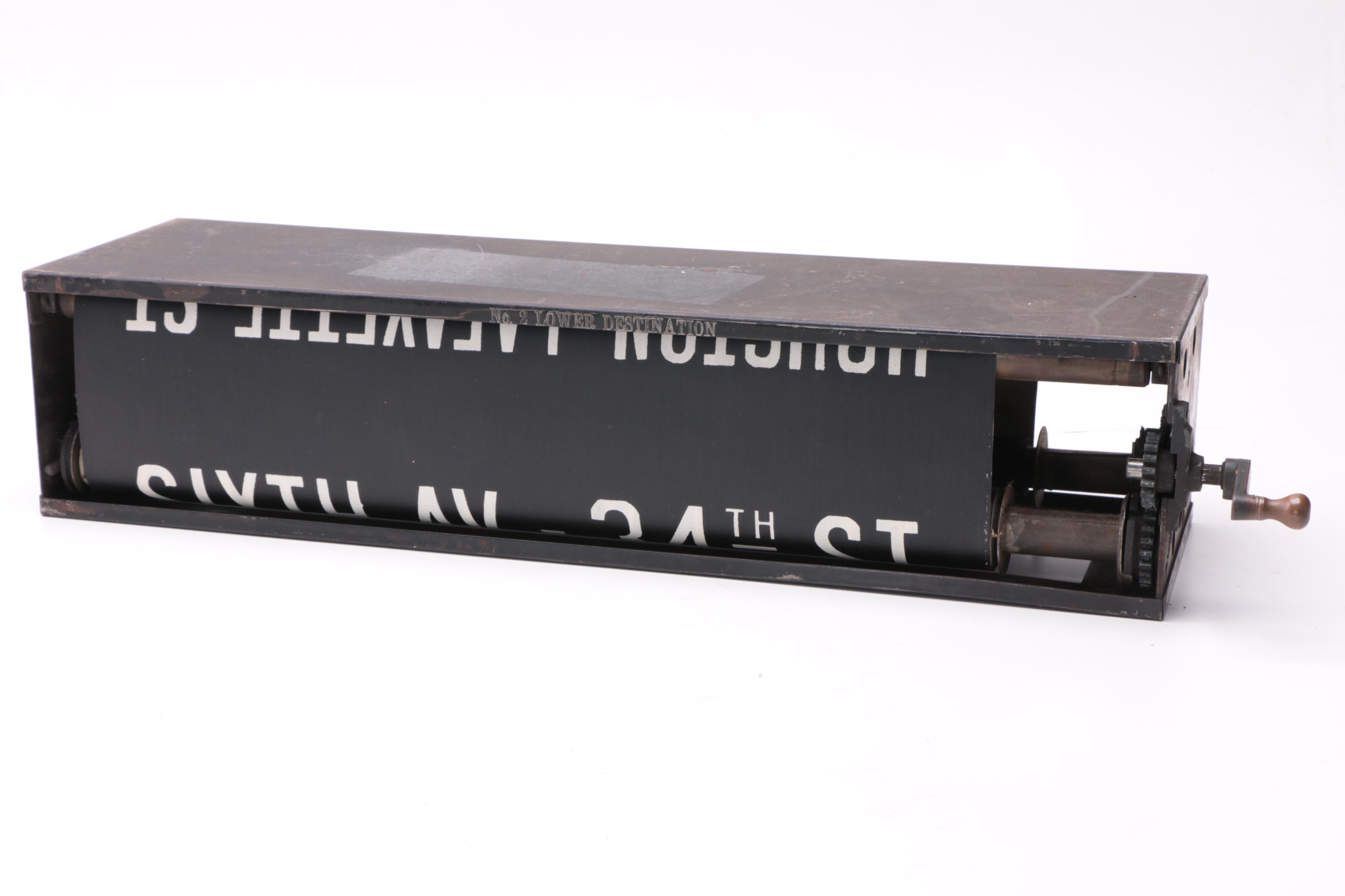 Vintage New York City Subway Revolving Sign