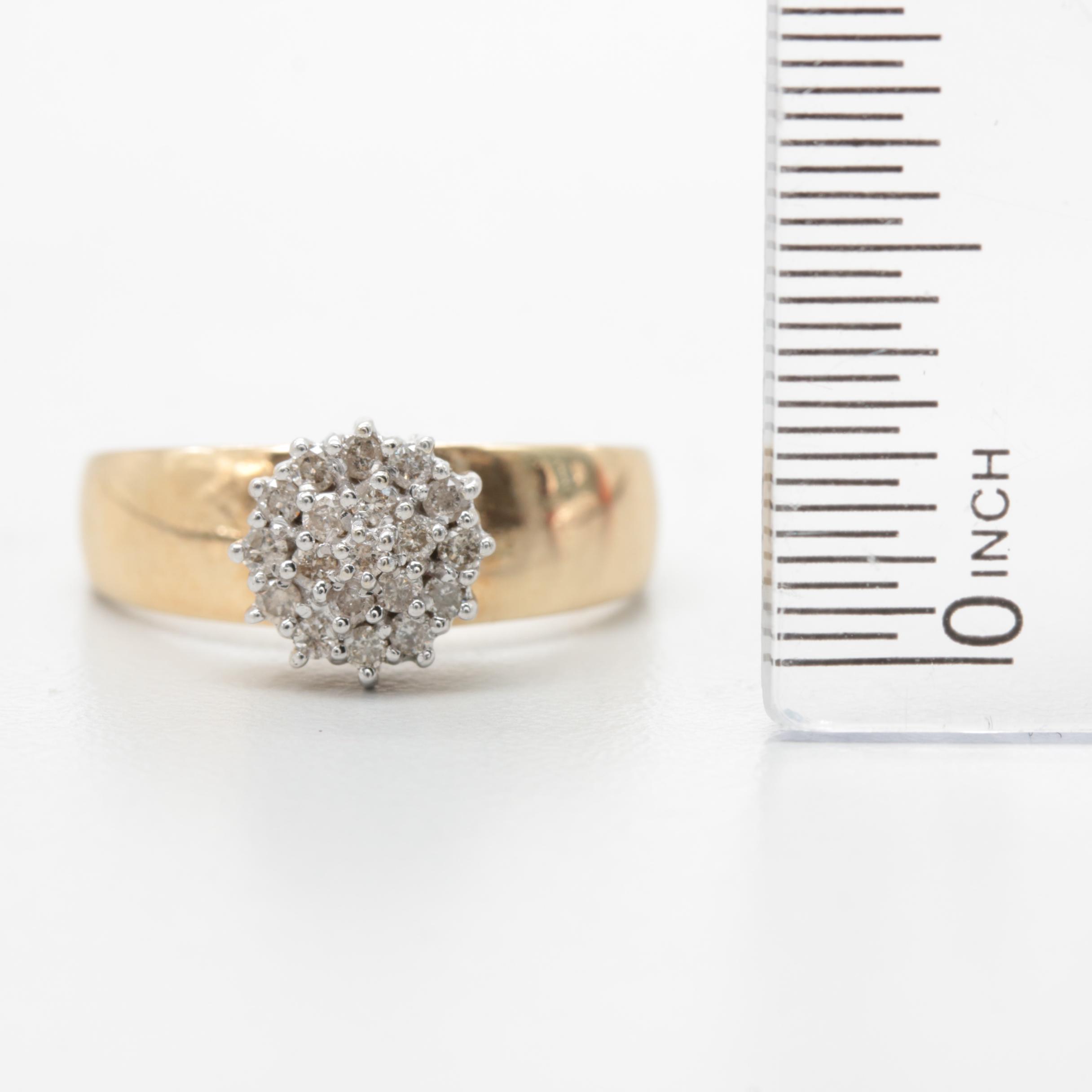 10K Yellow Gold Diamond Ring
