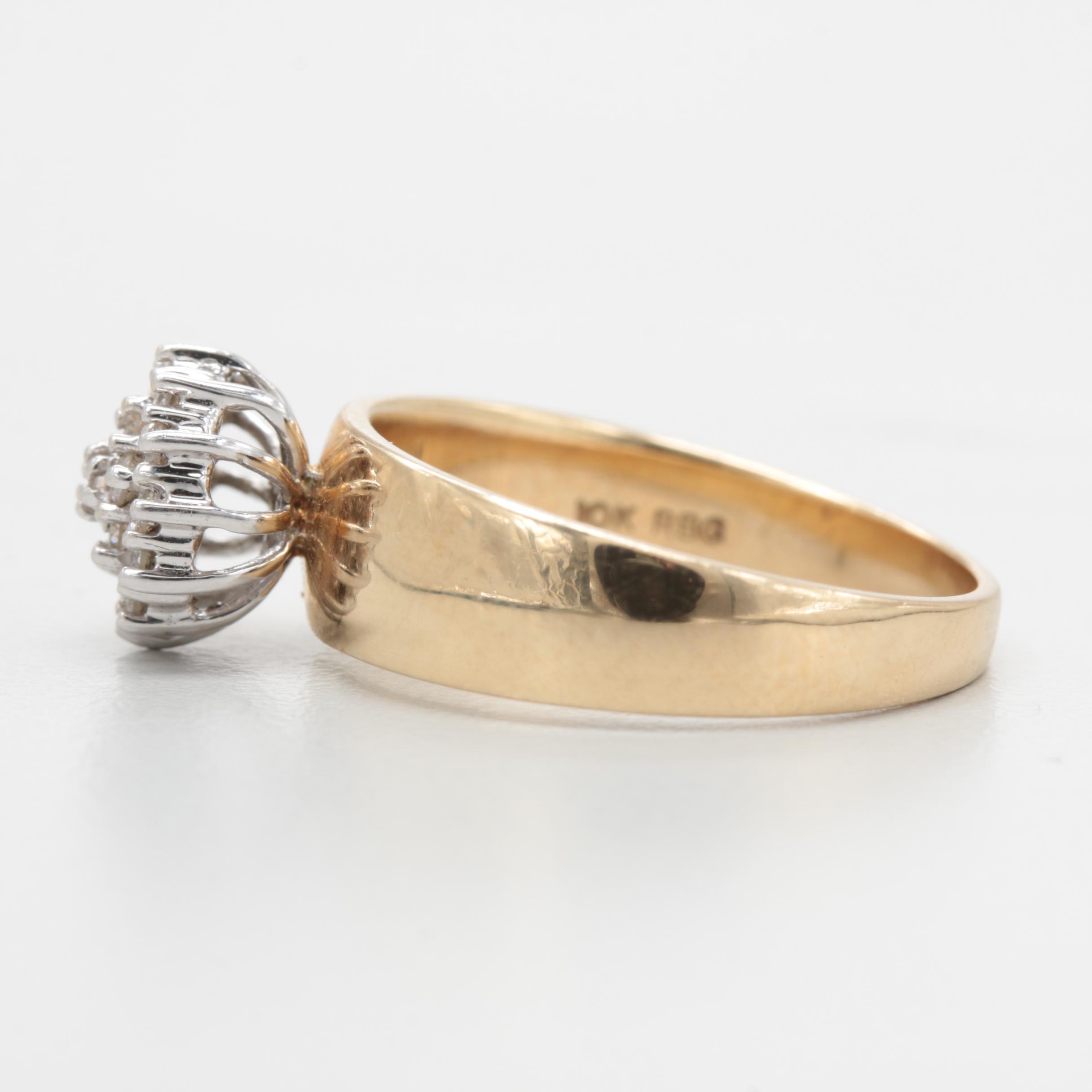 10K Yellow Gold Diamond Ring