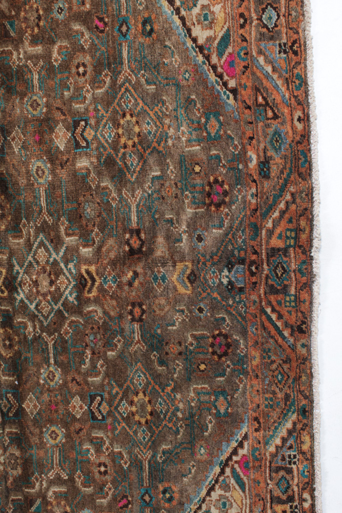 Vintage Hand-Knotted Persian Sarouk Area Rug