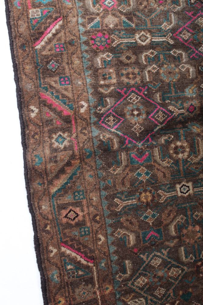 Vintage Hand-Knotted Persian Sarouk Area Rug