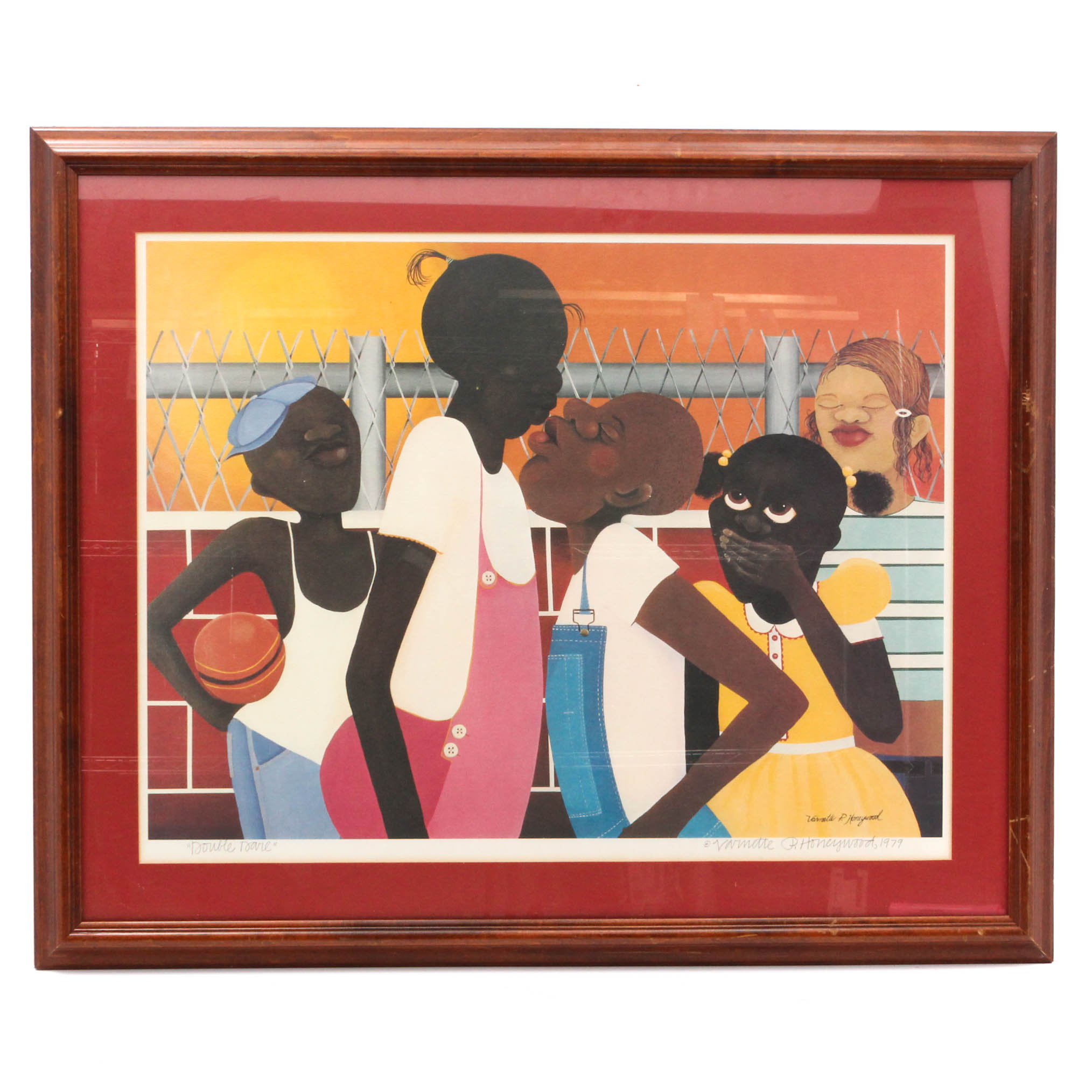 Varnette Honeywood Offset Lithograph "Double Dare"