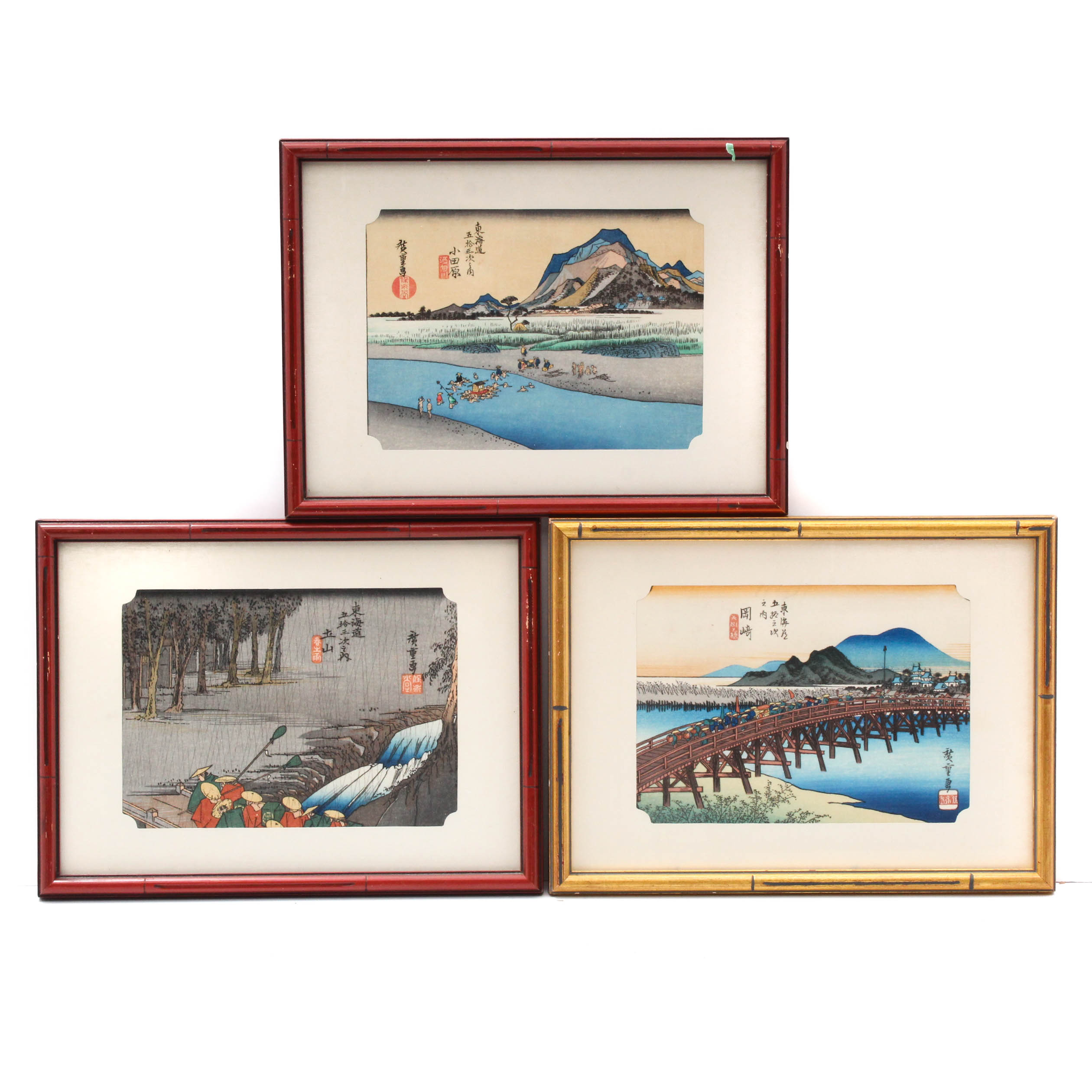 Woodblock Prints After Hiroshige's "Fifty-three Stations of the Tōkaidō"