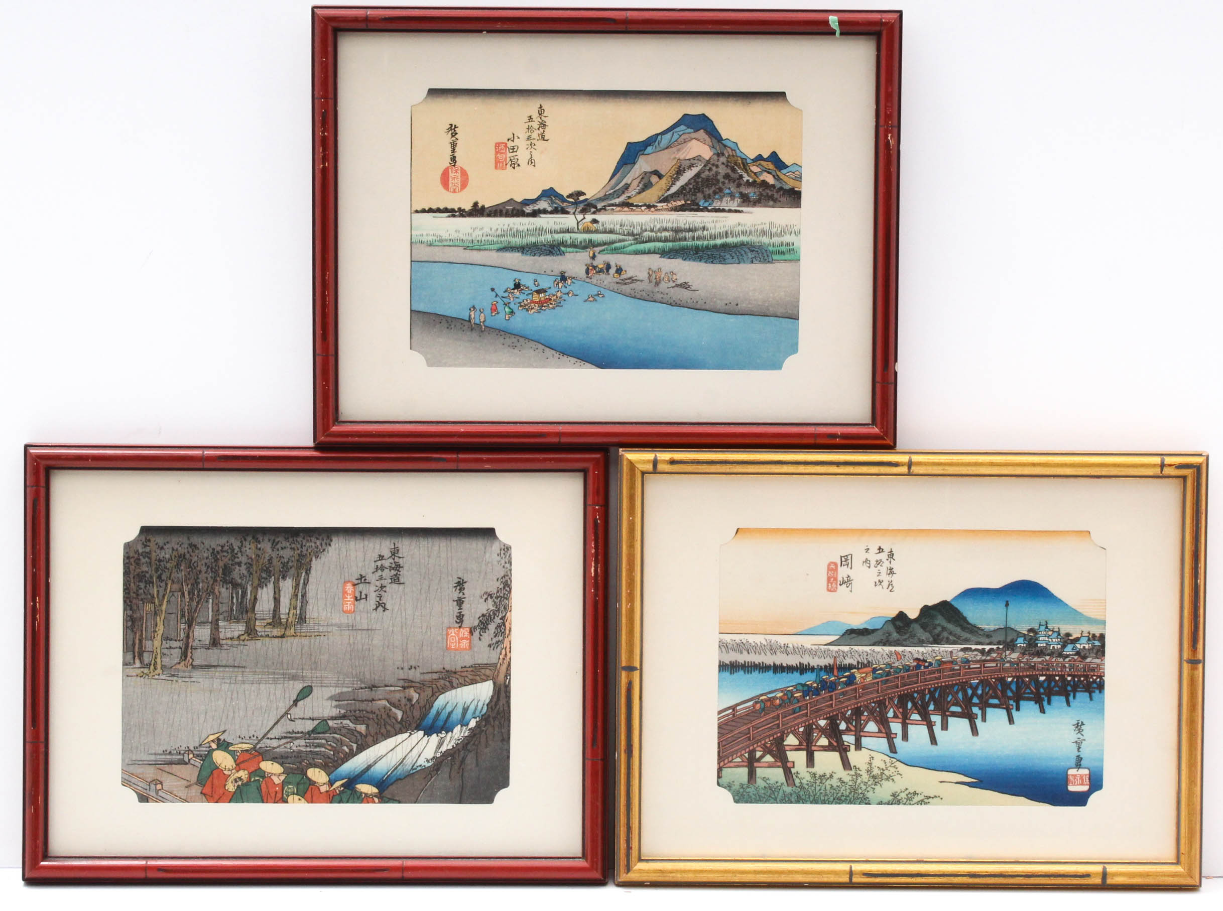 Woodblock Prints After Hiroshige's "Fifty-three Stations of the Tōkaidō"