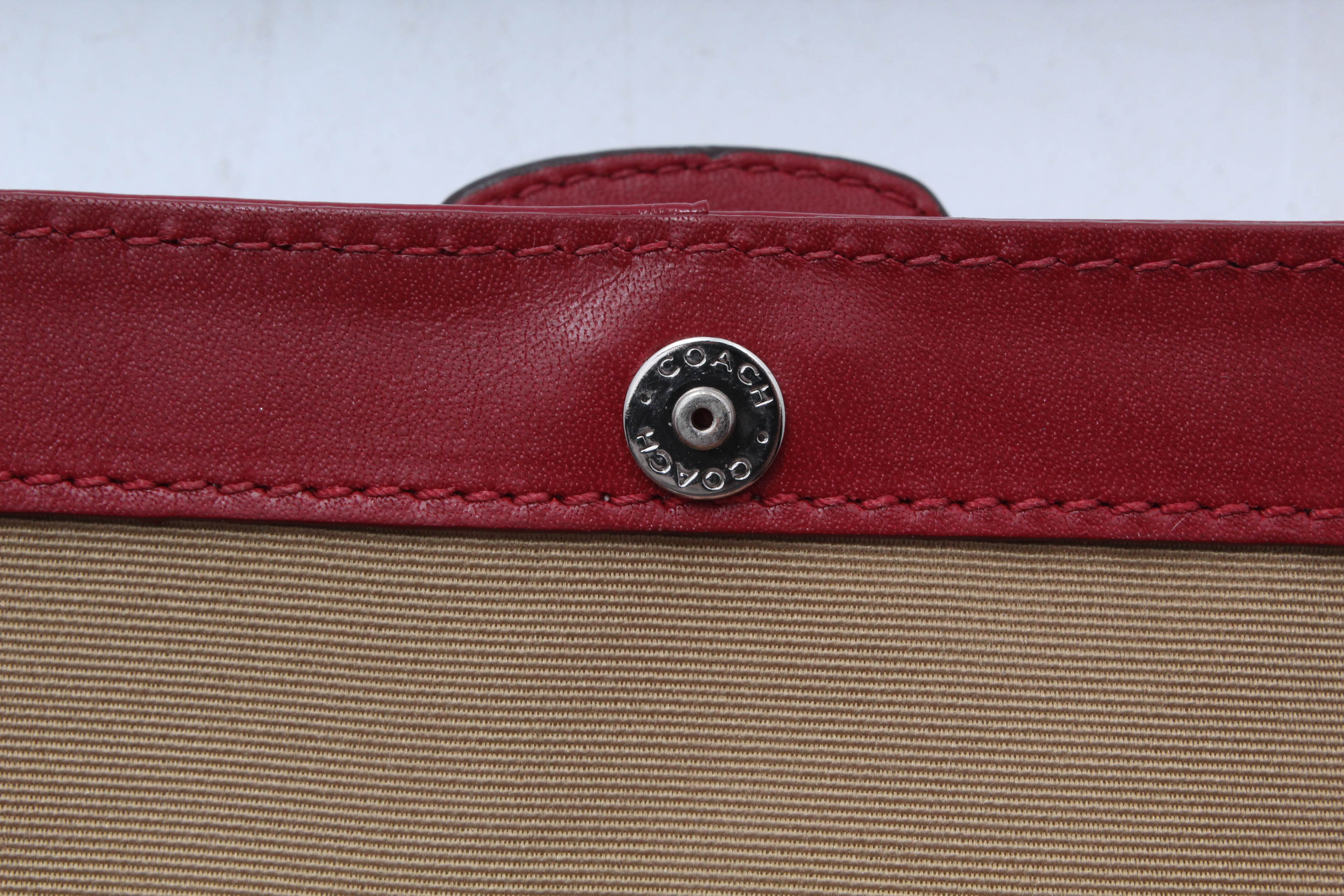 Coach Red Patent Leather Clutch with Wrist Strap