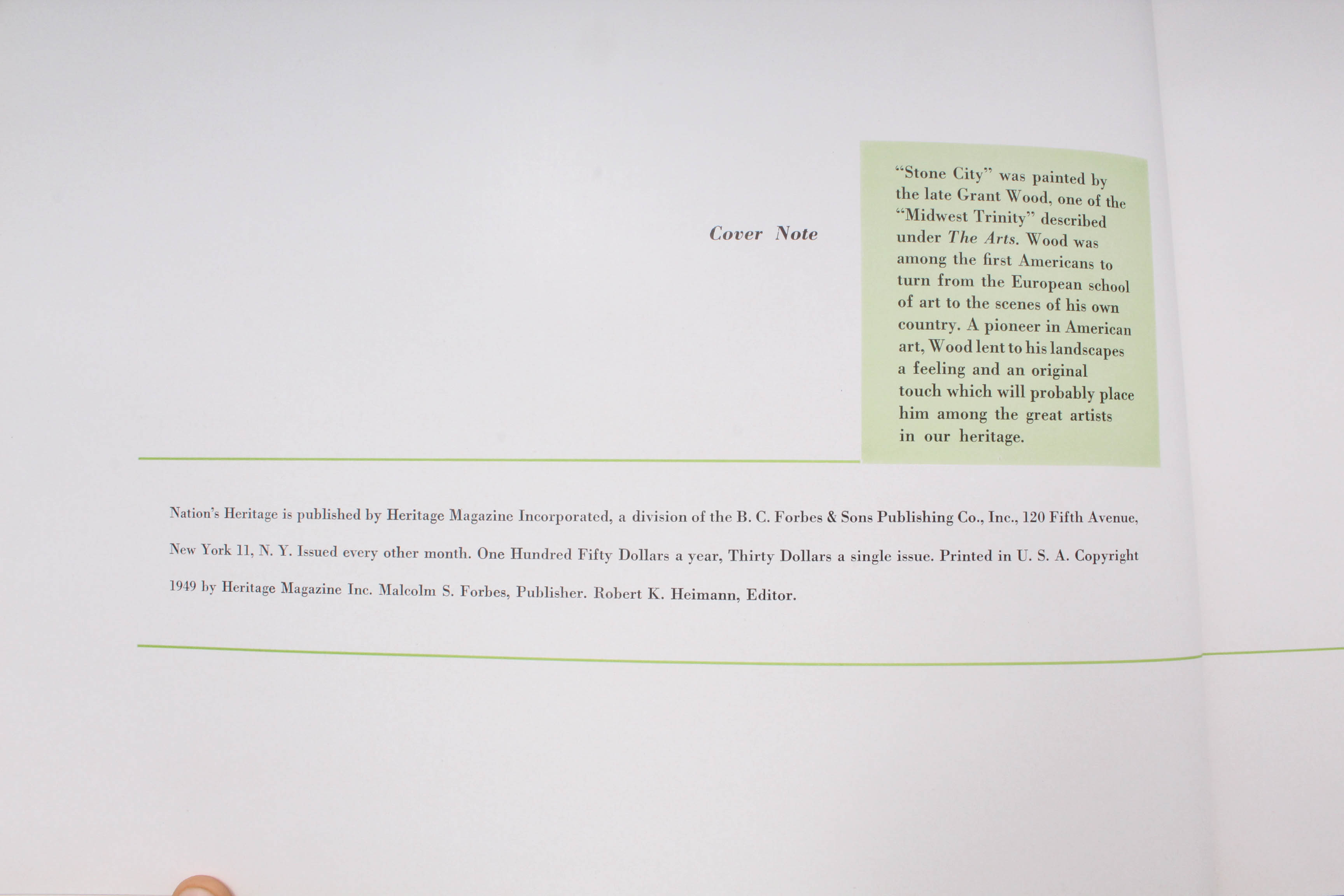 1949 "Nation's Heritage" Books with Bookplates from Malcolm Forbes