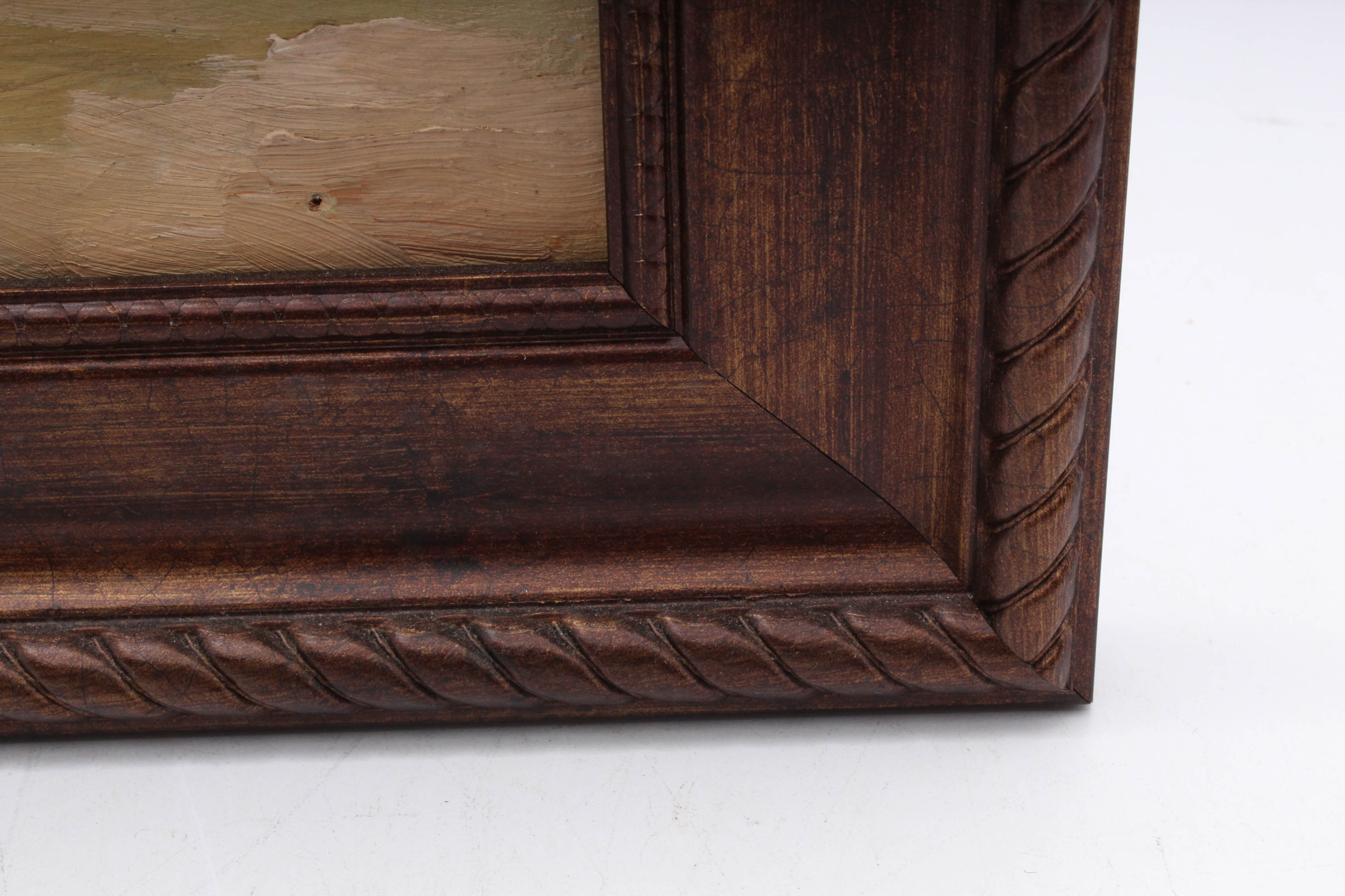 F. Molinari 1930's Oil Painting of Boat on The Mediterranean