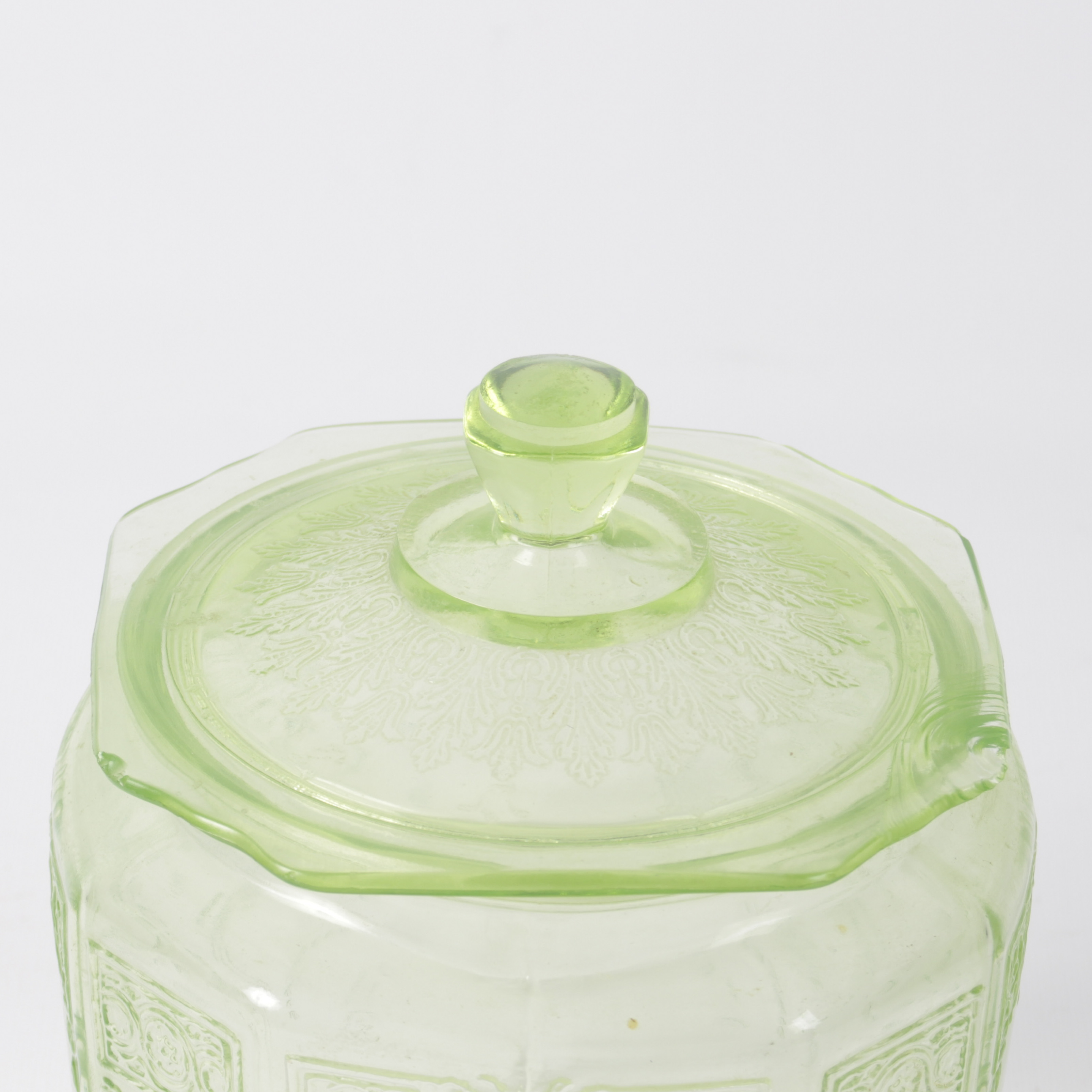 Anchor Hocking "Princess Green" Depression Glass Cookie Jar EBTH