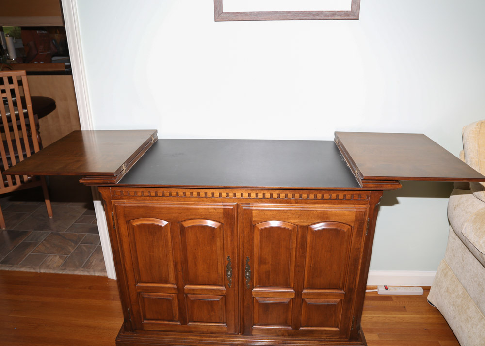 Vintage Ethan Allen Cherry Flip Top Buffet