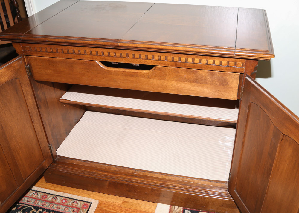 Vintage Ethan Allen Cherry Flip Top Buffet