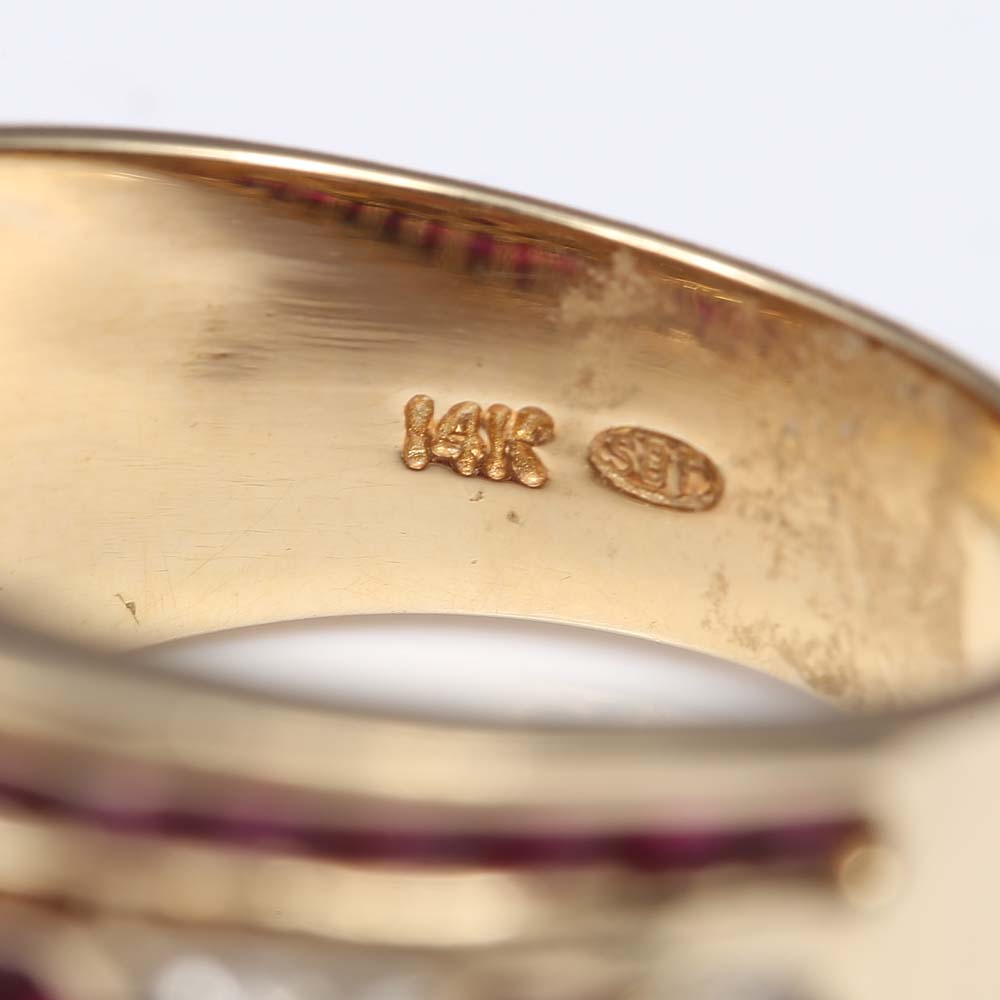 14K Yellow Gold 3.05 CTW Ruby and Diamond Ring