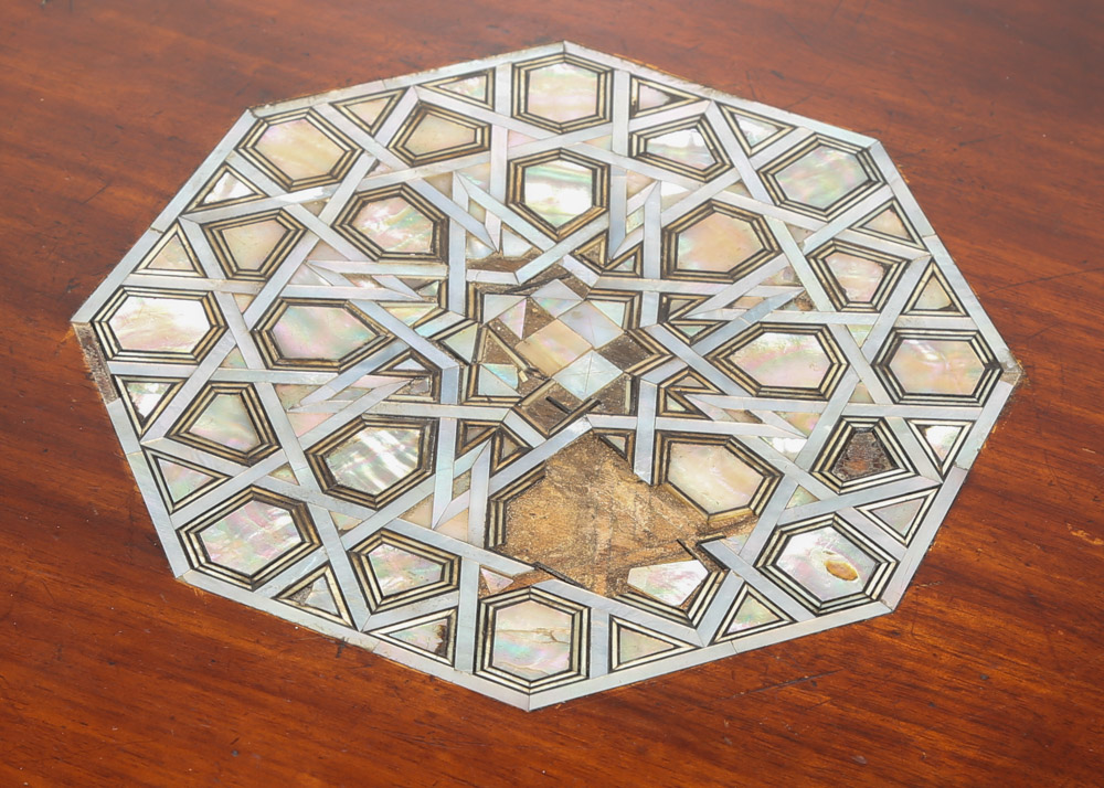 20th Century Turkish Candle Stand with Abalone Inlay