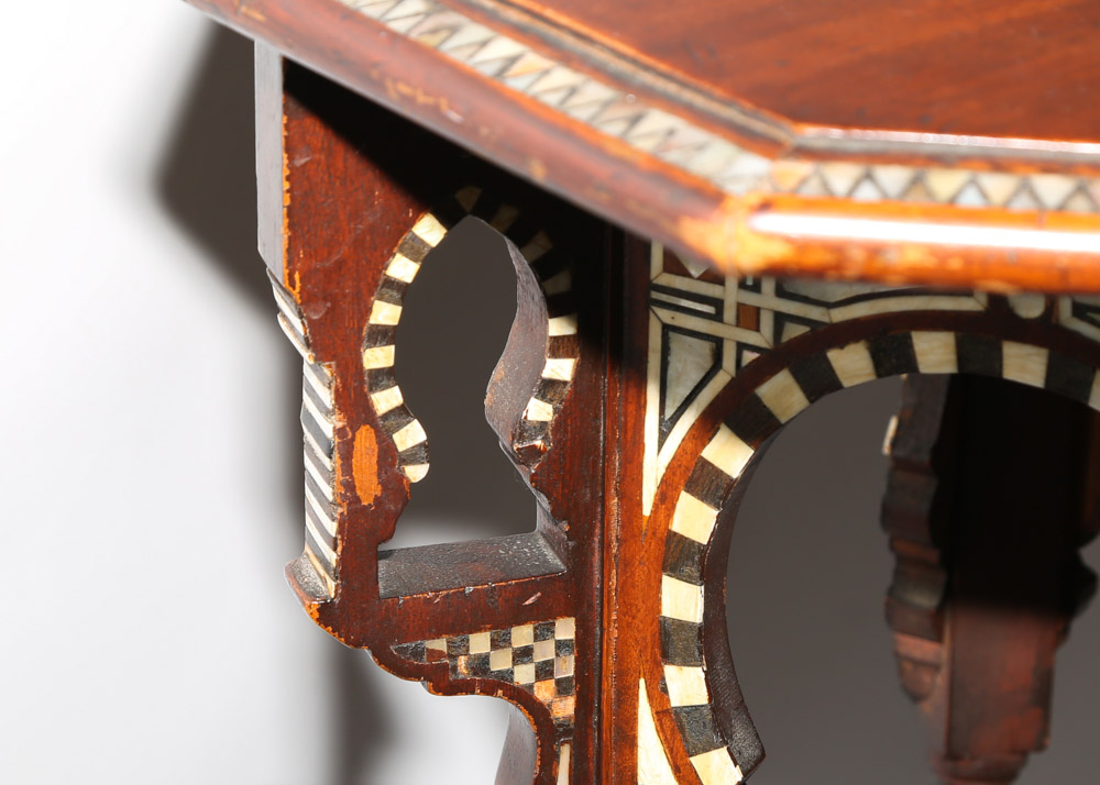 20th Century Turkish Candle Stand with Abalone Inlay