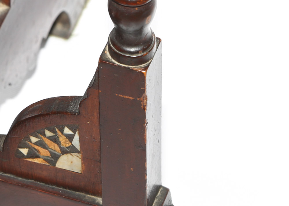 20th Century Turkish Candle Stand with Abalone Inlay