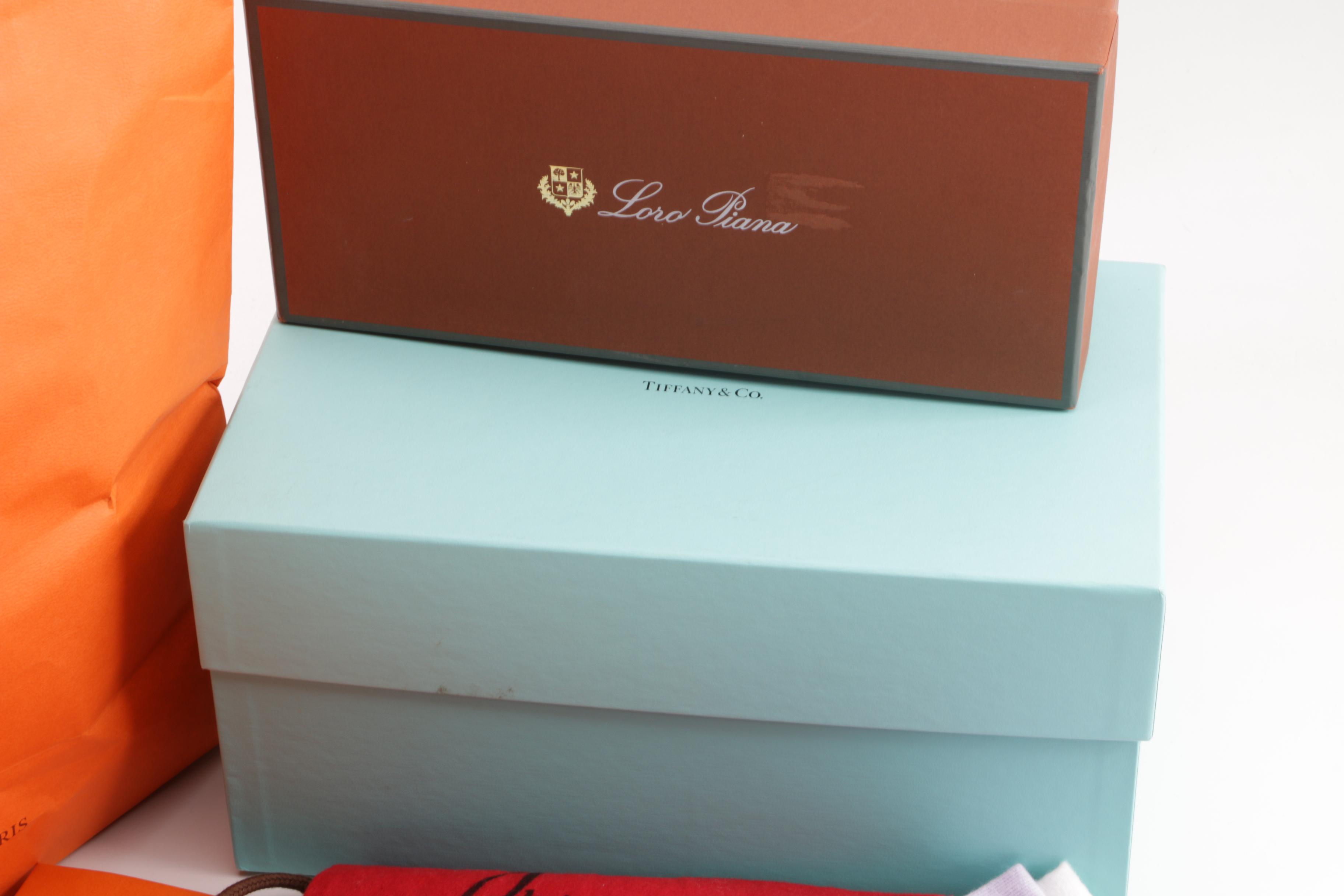 Designer Dust Covers, Boxes and Bags including Hermès, Jimmy Choo and Prada