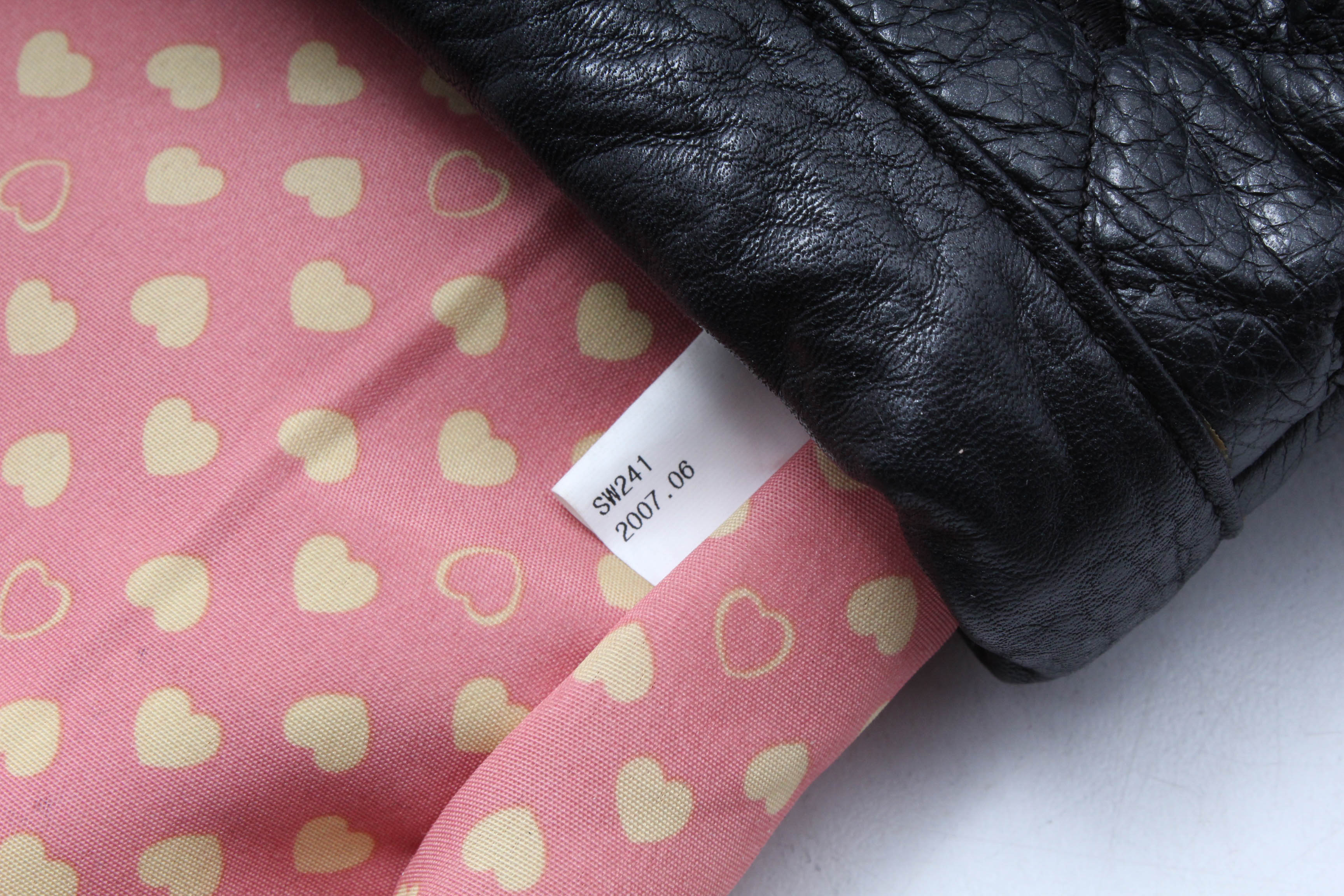 Lovecat Black Quilted Leather Shoulder Bag