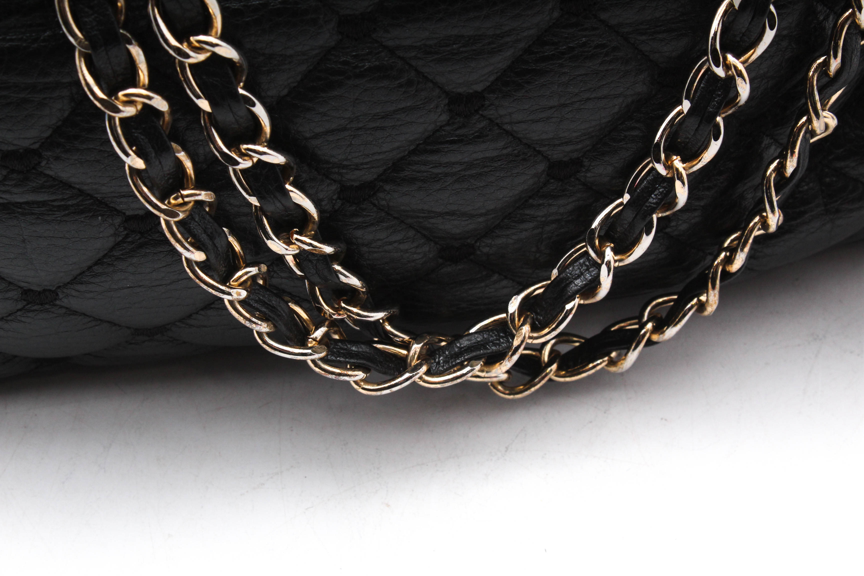 Lovecat Black Quilted Leather Shoulder Bag