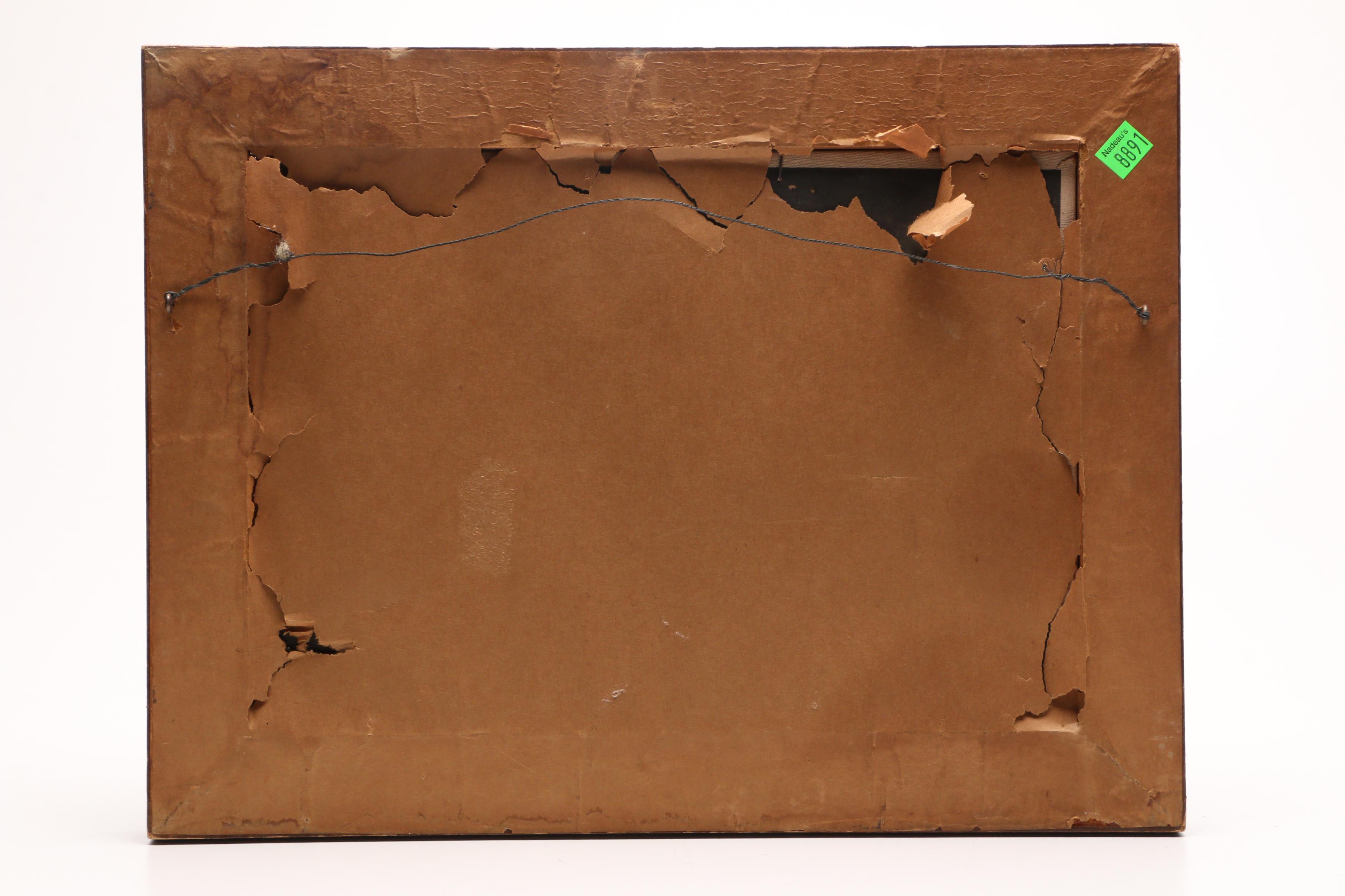 Circa 1930 Oil Farmhouse Landscape Painting