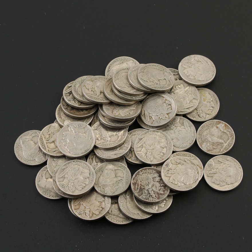 Fifty Buffalo Nickels 1929-1937