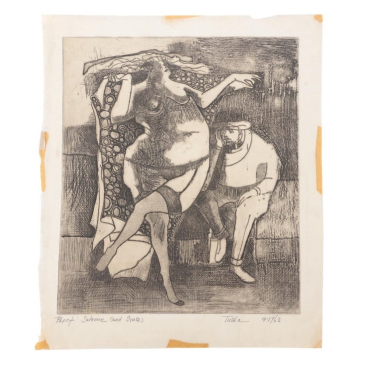 John Tuska Etching "Salome"