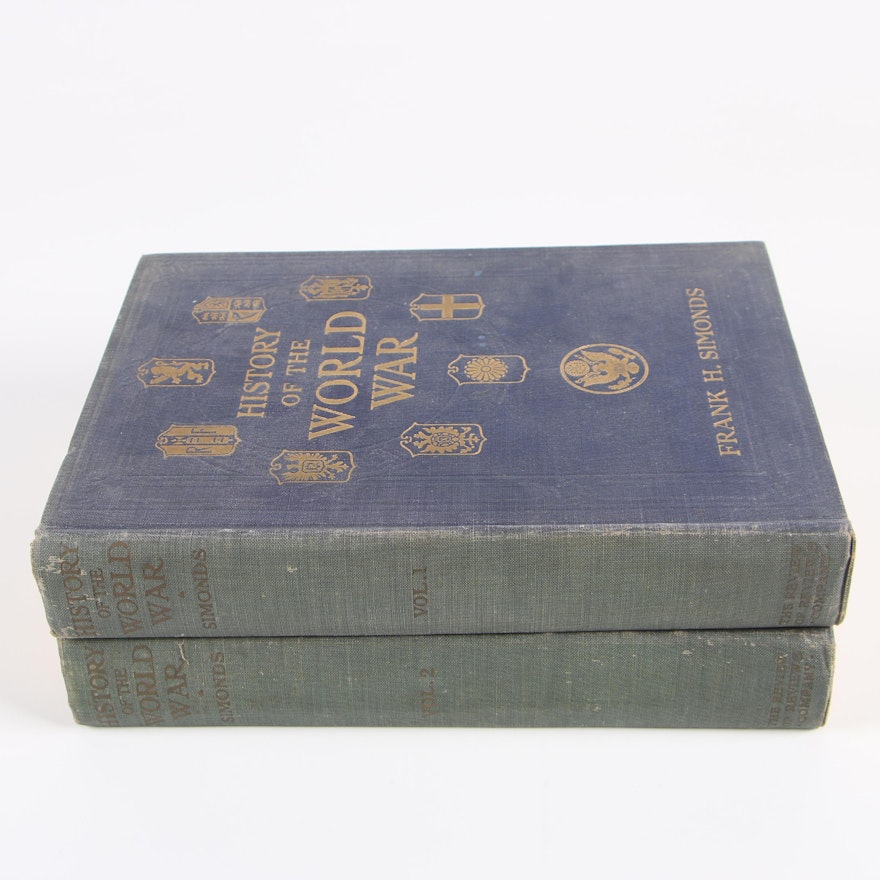 1917 "History of the World War" Volumes I-II by Frank H. Simonds