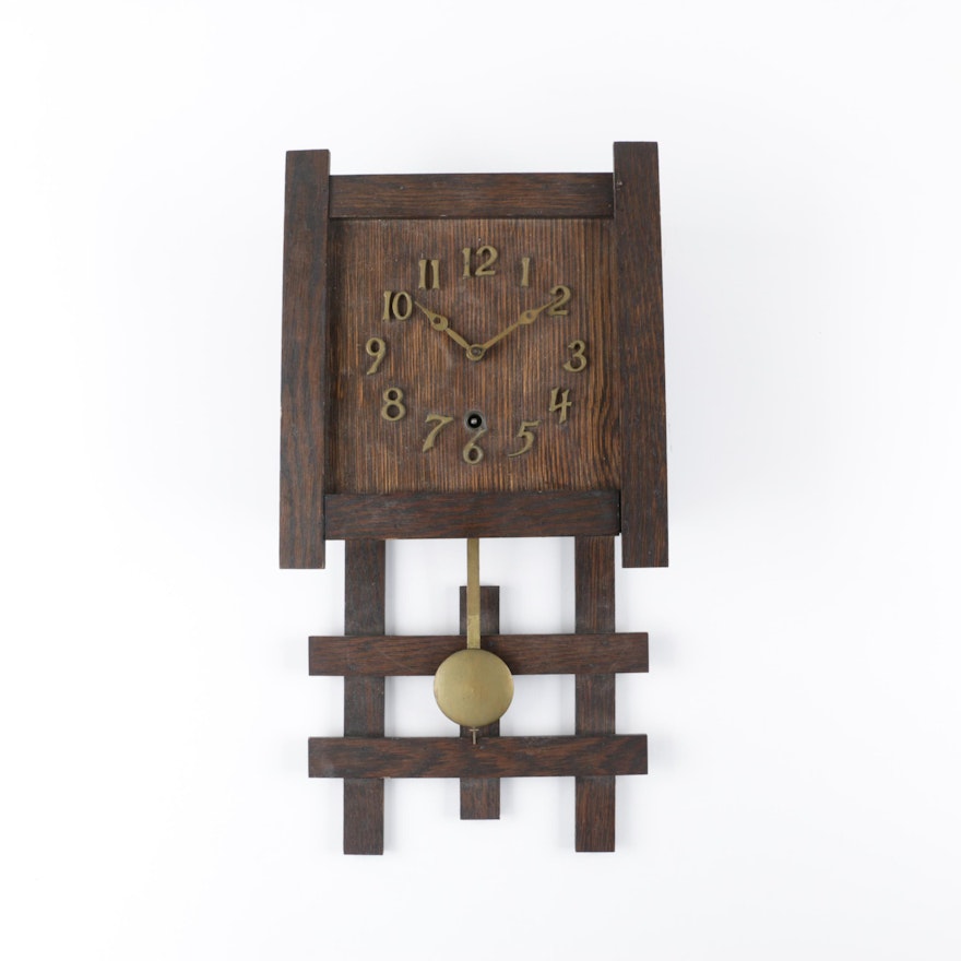 Sessions Mission Style Wooden Wall Clock