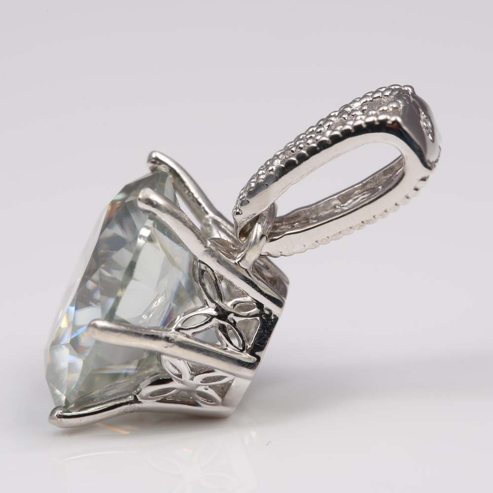 Sterling Silver Moissanite Pendant