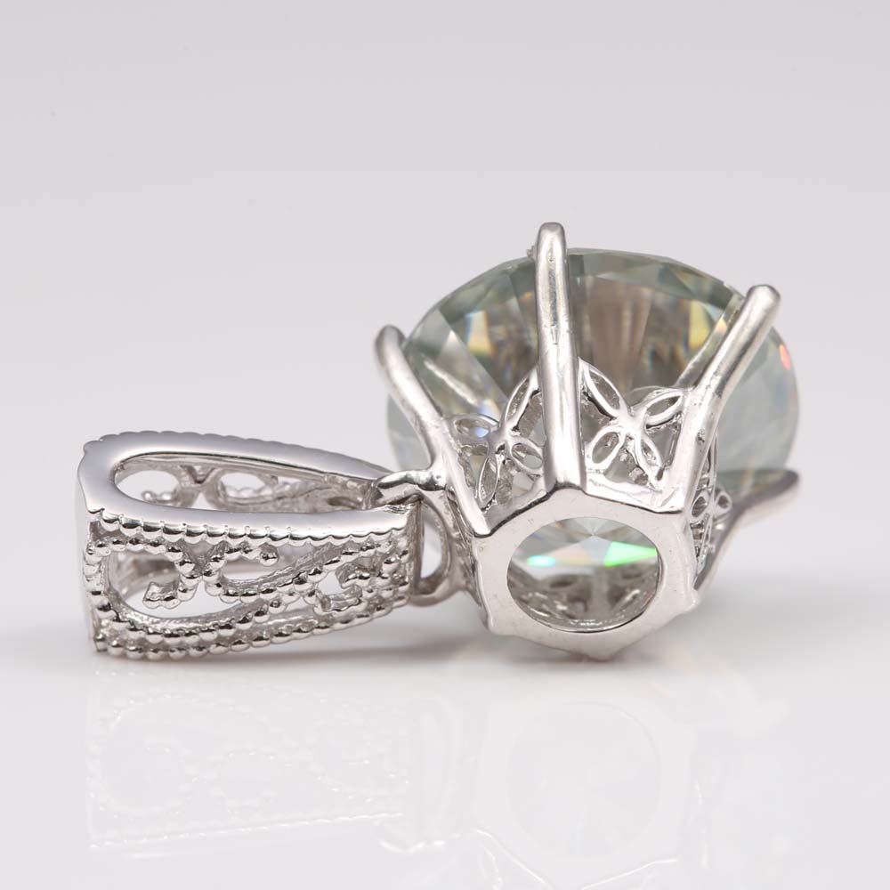 Sterling Silver Moissanite Pendant