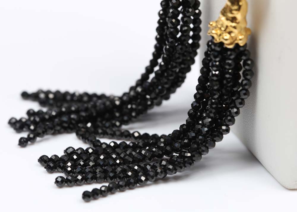 Sterling Silver Freshwater Pearl and Multi-Gemstone Tassel Earrings