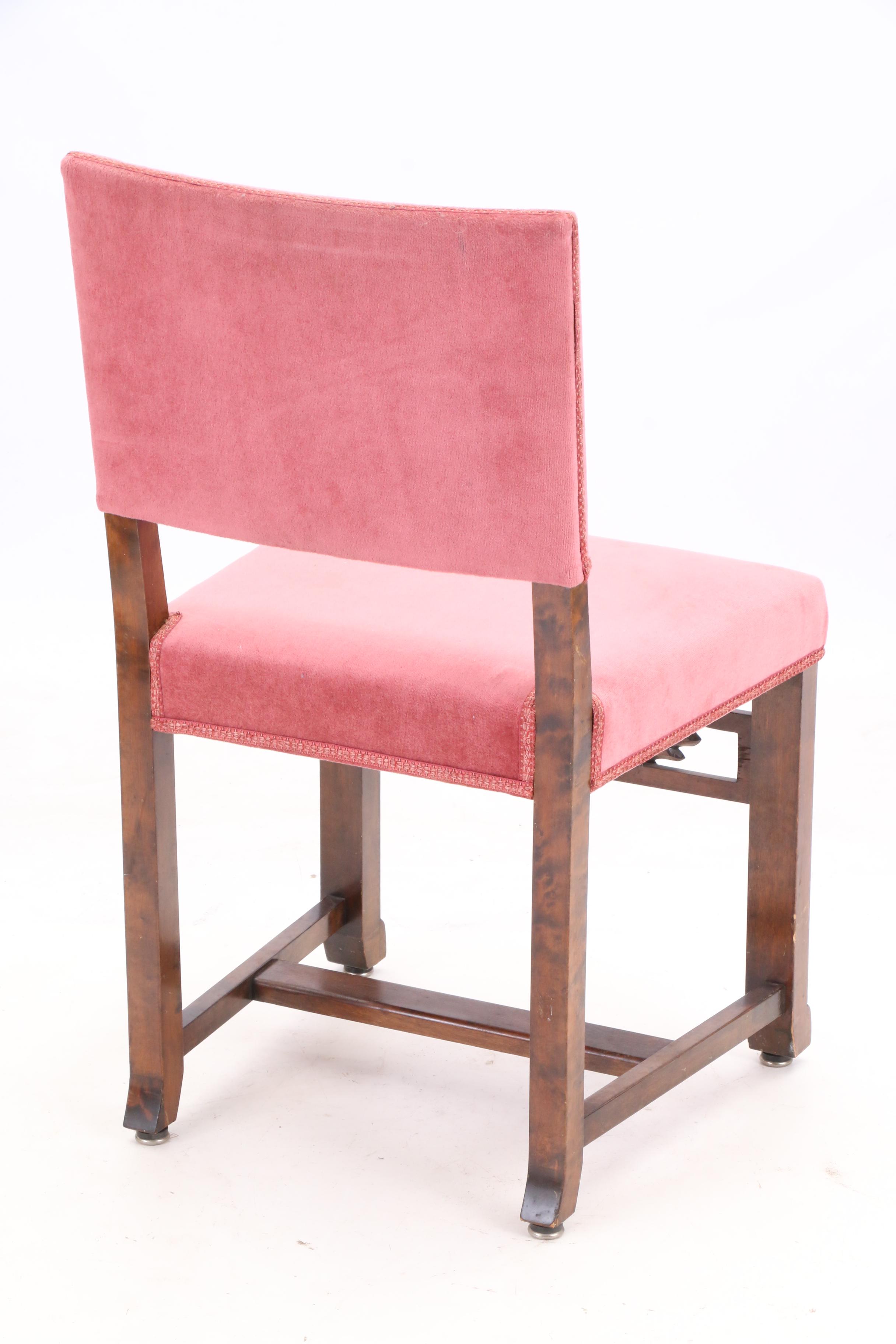 Jacobean Revival Style Upholstered Side Chairs