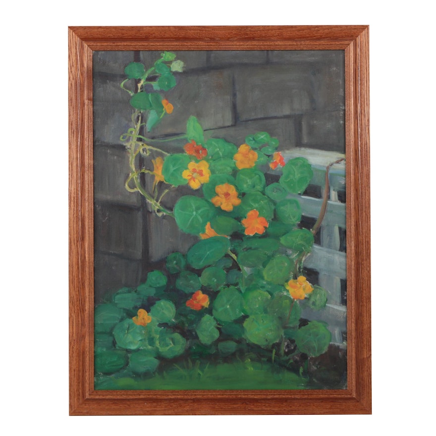 Vintage Oil Painting of Ivy